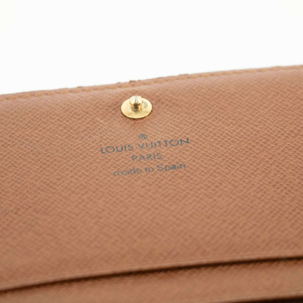 Louis Vuitton Monogram Canvas Brown Porte Tresor Wallet #3523