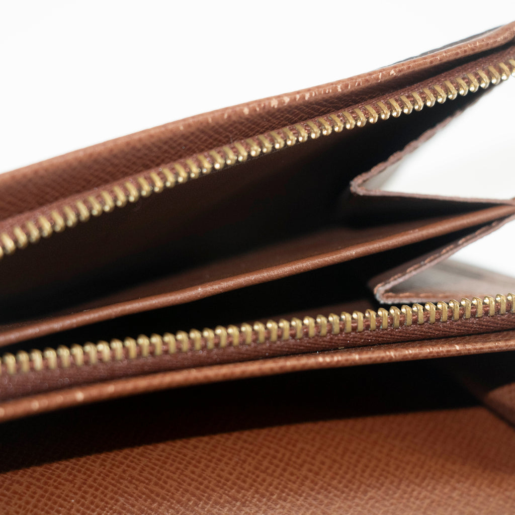 Louis Vuitton Monogram Canvas Brown Porte Tresor Wallet #3523