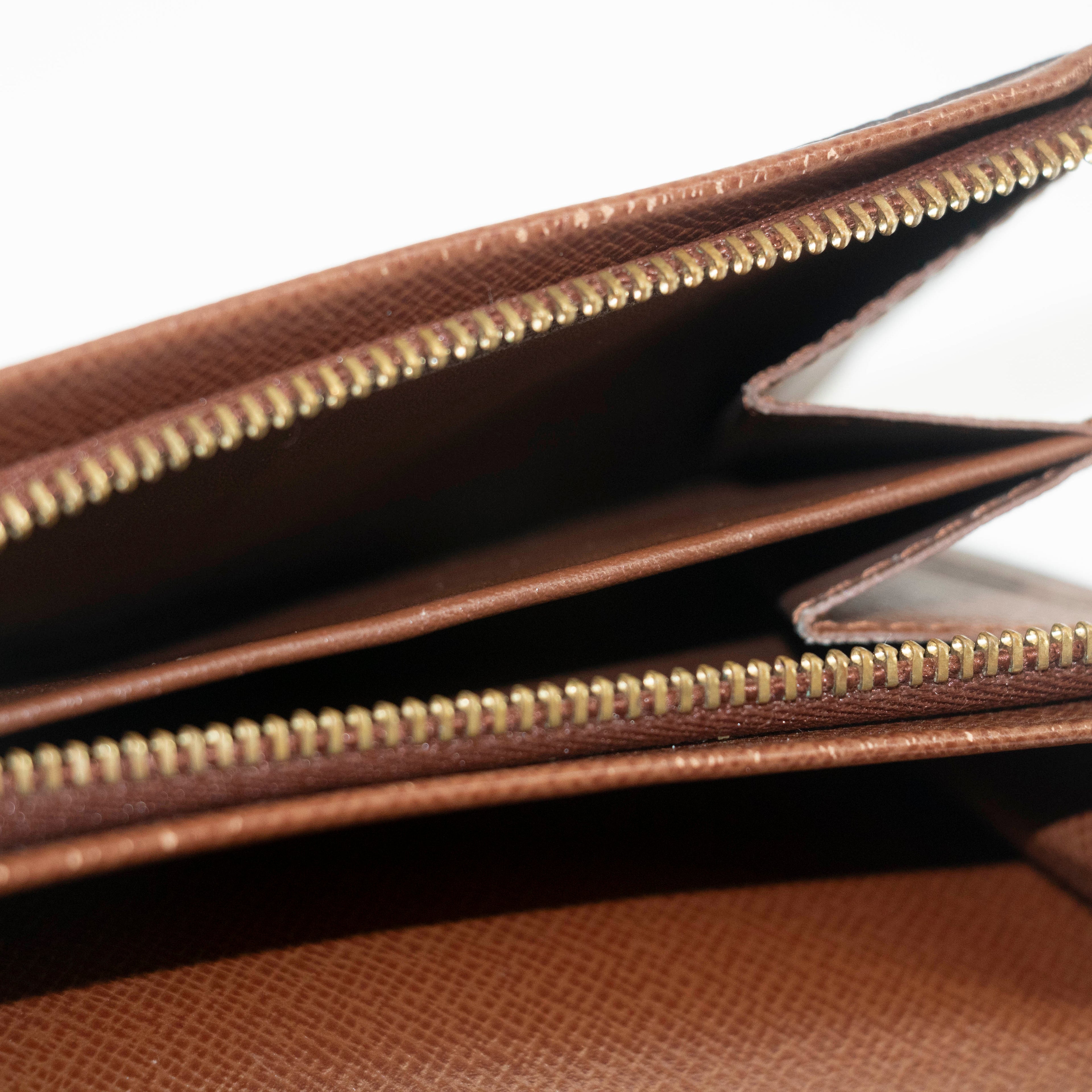 Louis Vuitton Monogram Canvas Brown Porte Tresor Wallet #3523