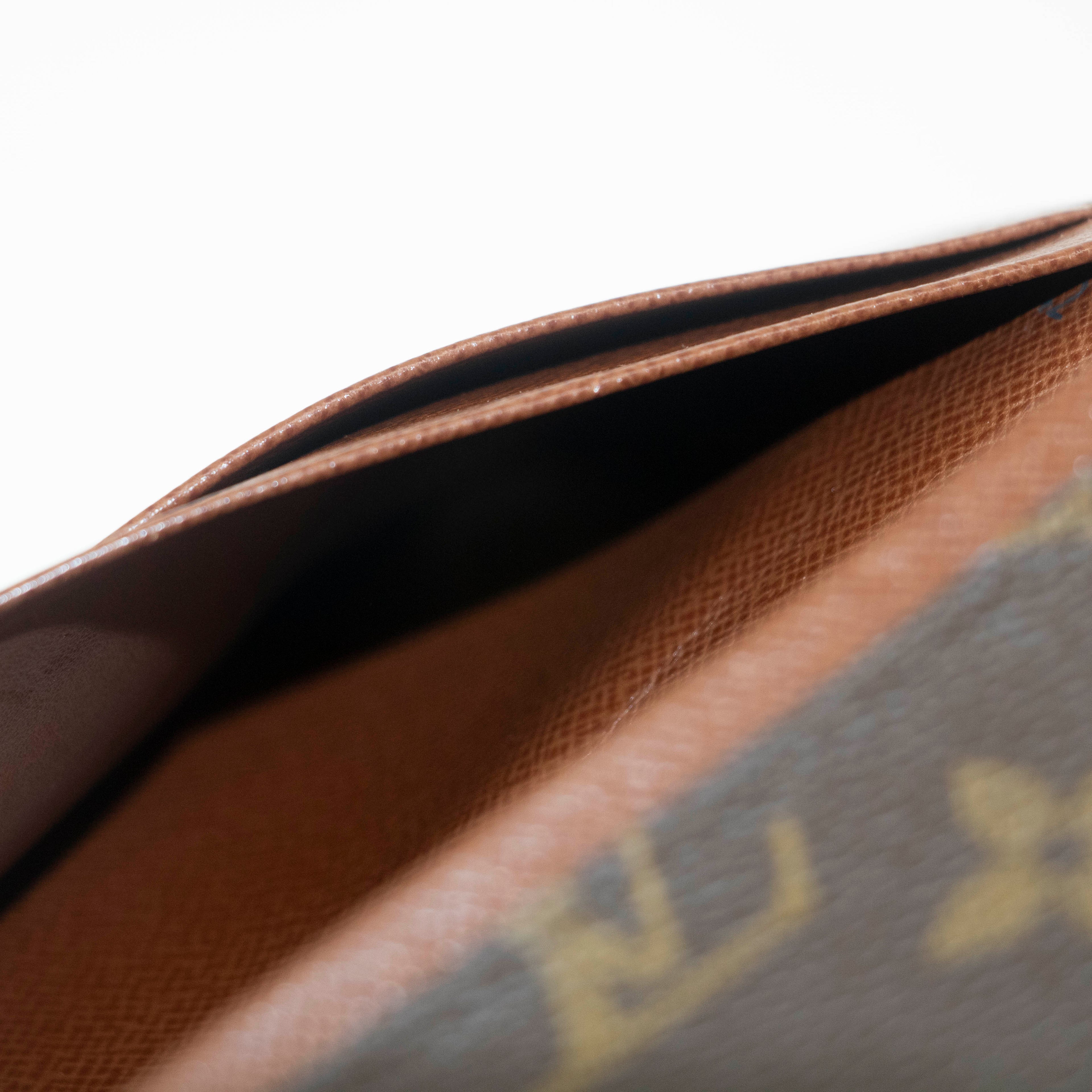 Louis Vuitton Monogram Canvas Brown Porte Tresor Wallet #3523