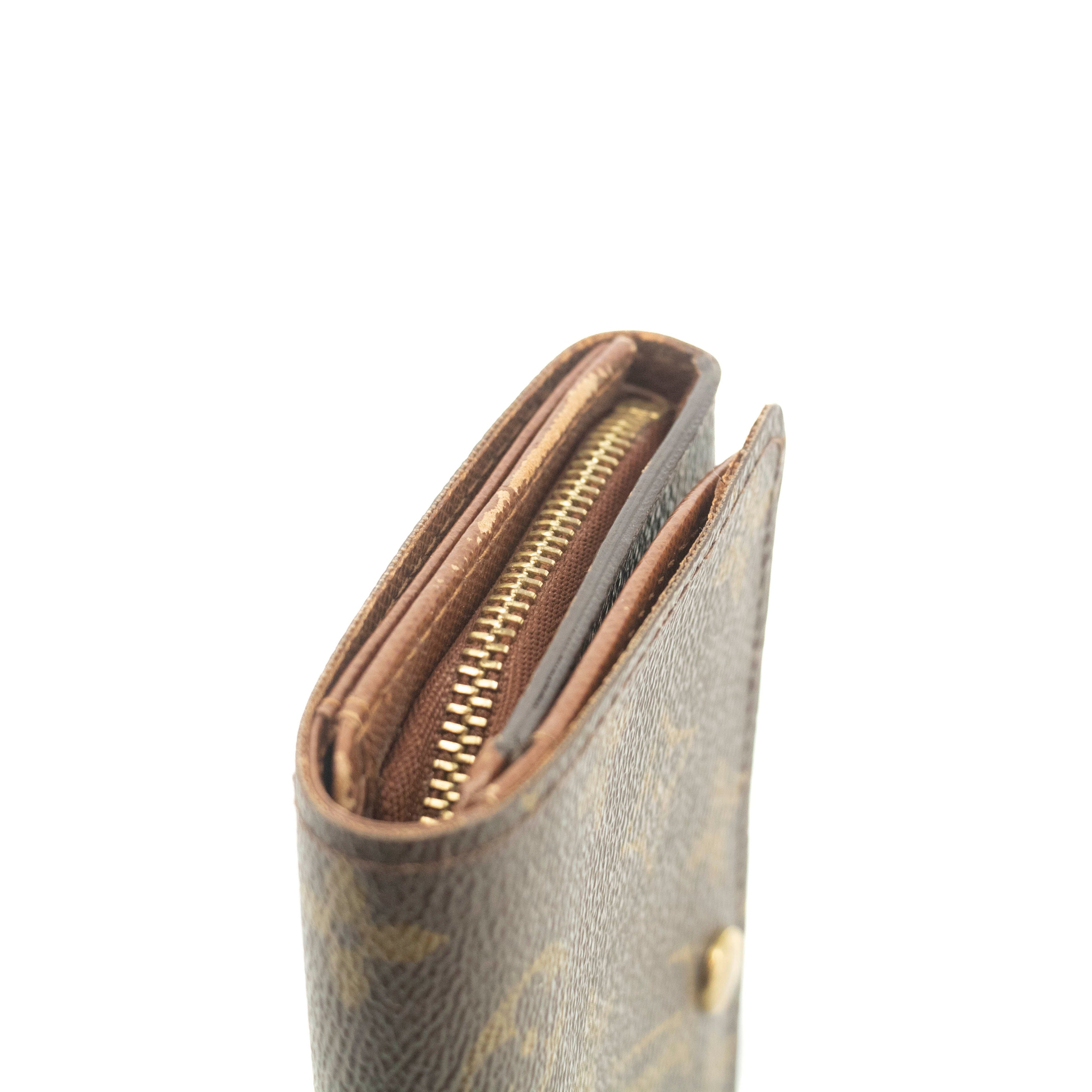 Louis Vuitton Monogram Canvas Brown Porte Tresor Wallet #3523