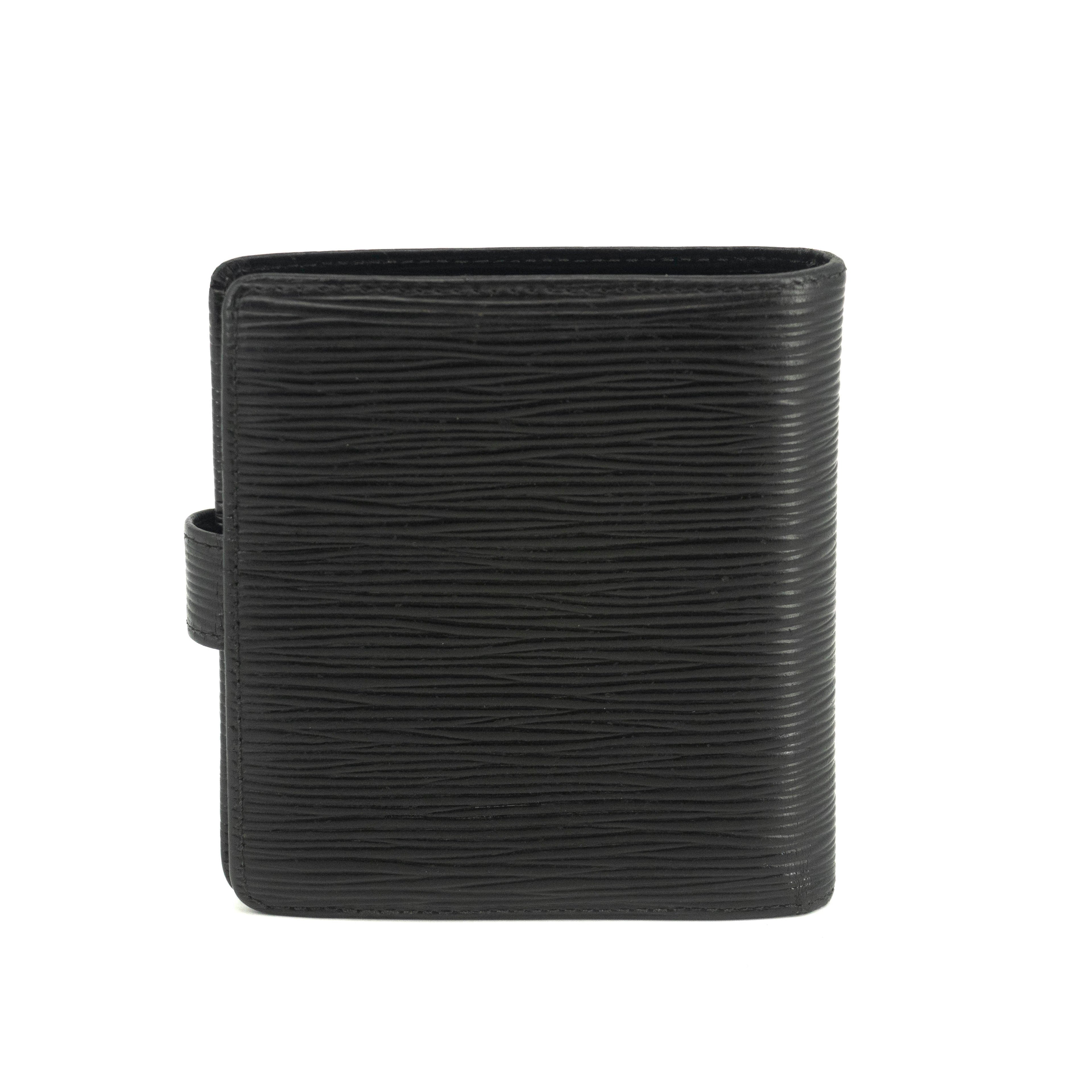 Louis Vuitton Black Epi Compact Bifold Wallet #3530