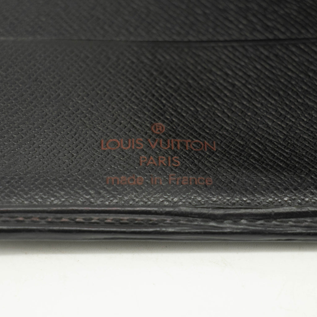 Louis Vuitton Black Epi Compact Bifold Wallet #3530