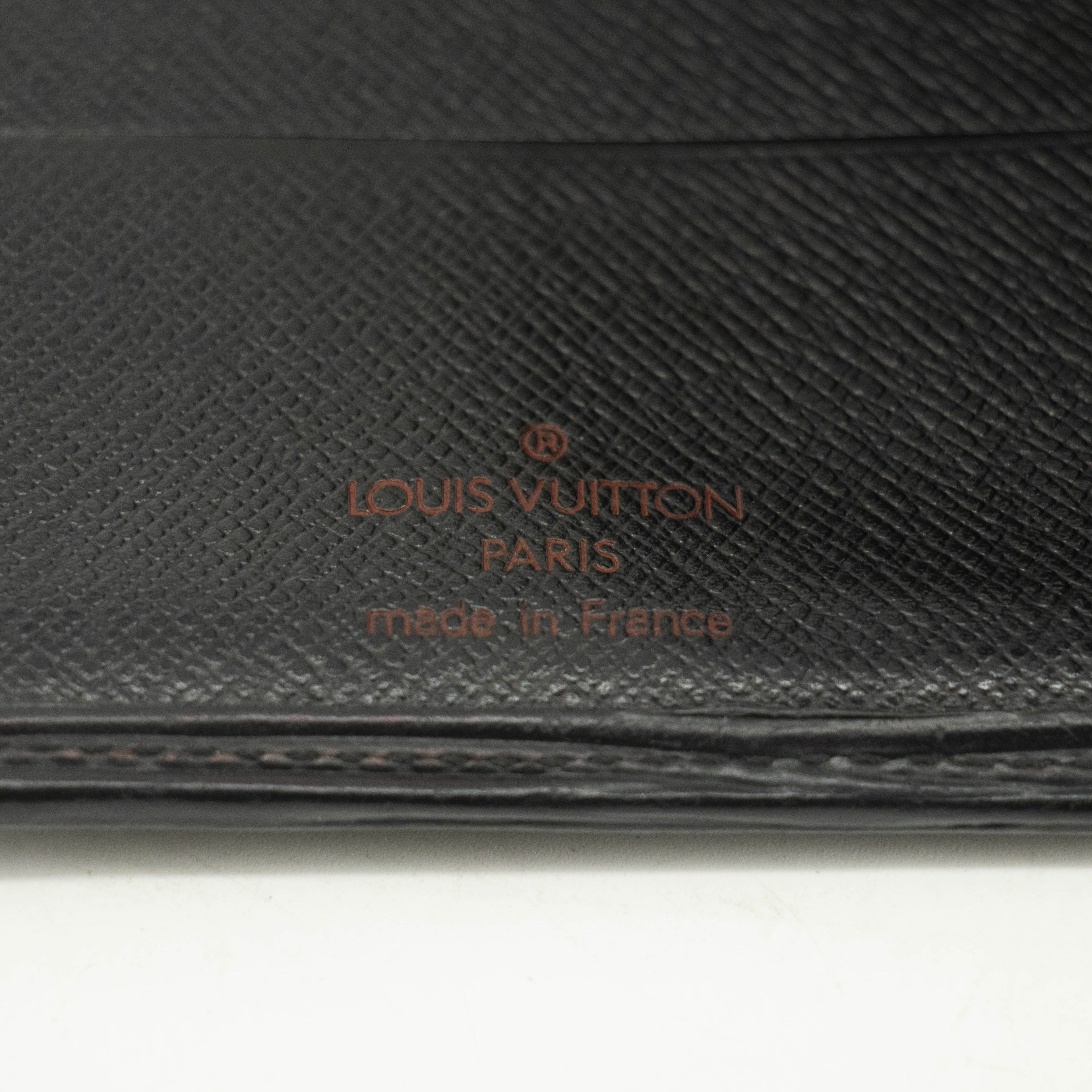 Louis Vuitton Black Epi Compact Bifold Wallet #3530