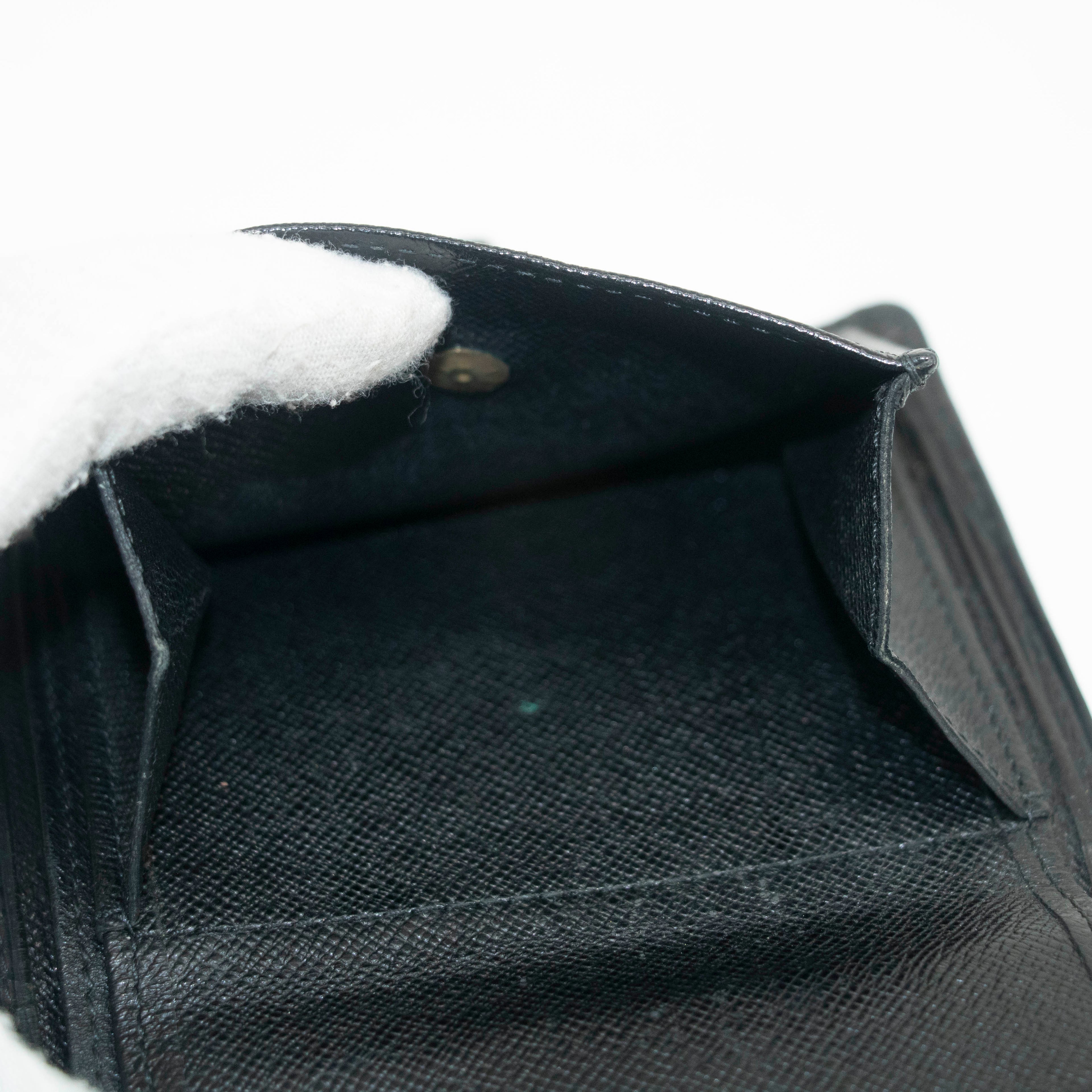 Louis Vuitton Black Epi Compact Bifold Wallet #3530