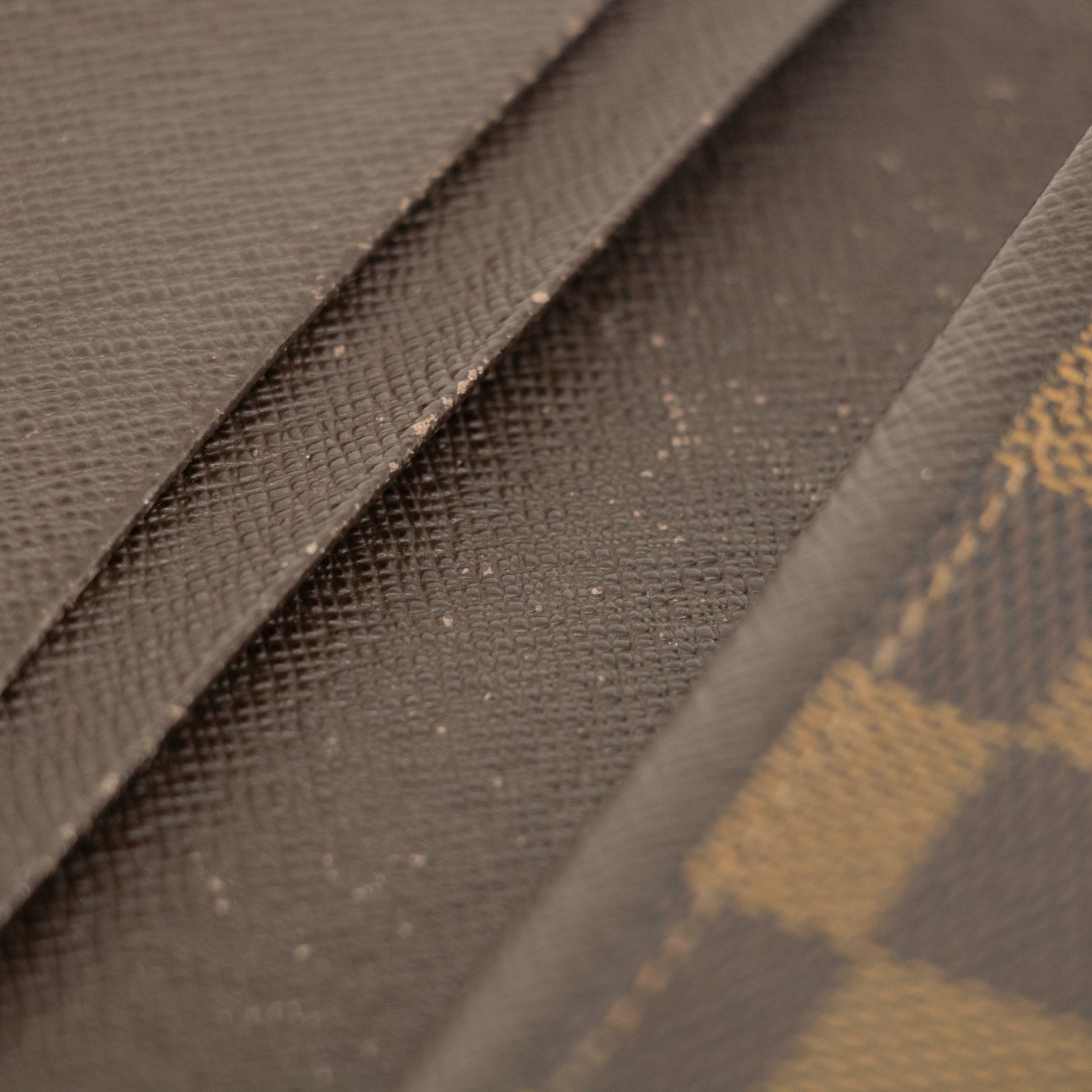 Louis Vuitton Damier Ebene Brown Porte Tresor Wallet #3531