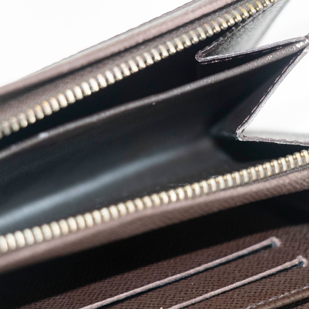 Louis Vuitton Damier Ebene Brown Porte Tresor Wallet #3531