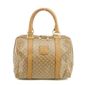 Celine Macadam Beige PVC x Leather Mini Boston Bag  #3567