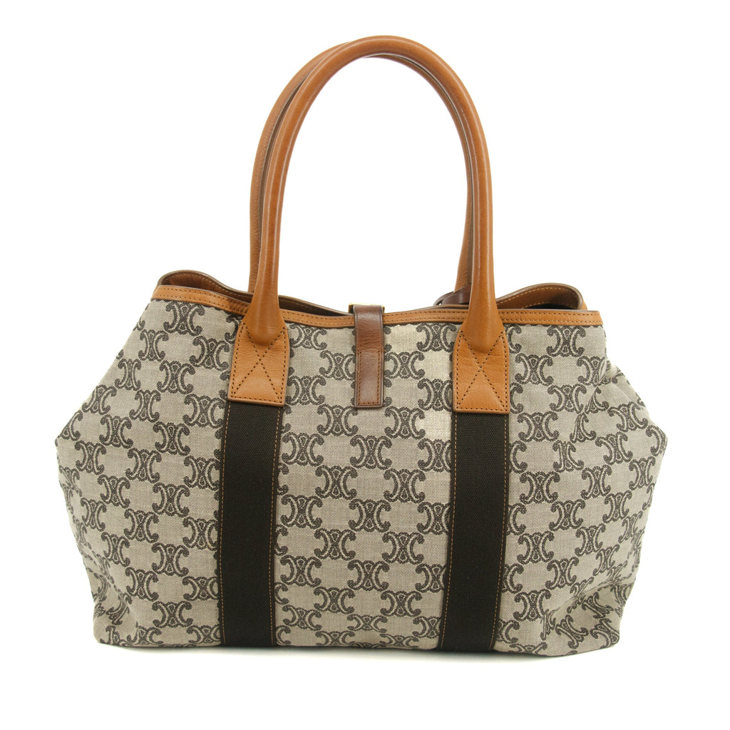 Celine Macadam Canvas x Leather Black Shoulder Bag #3570