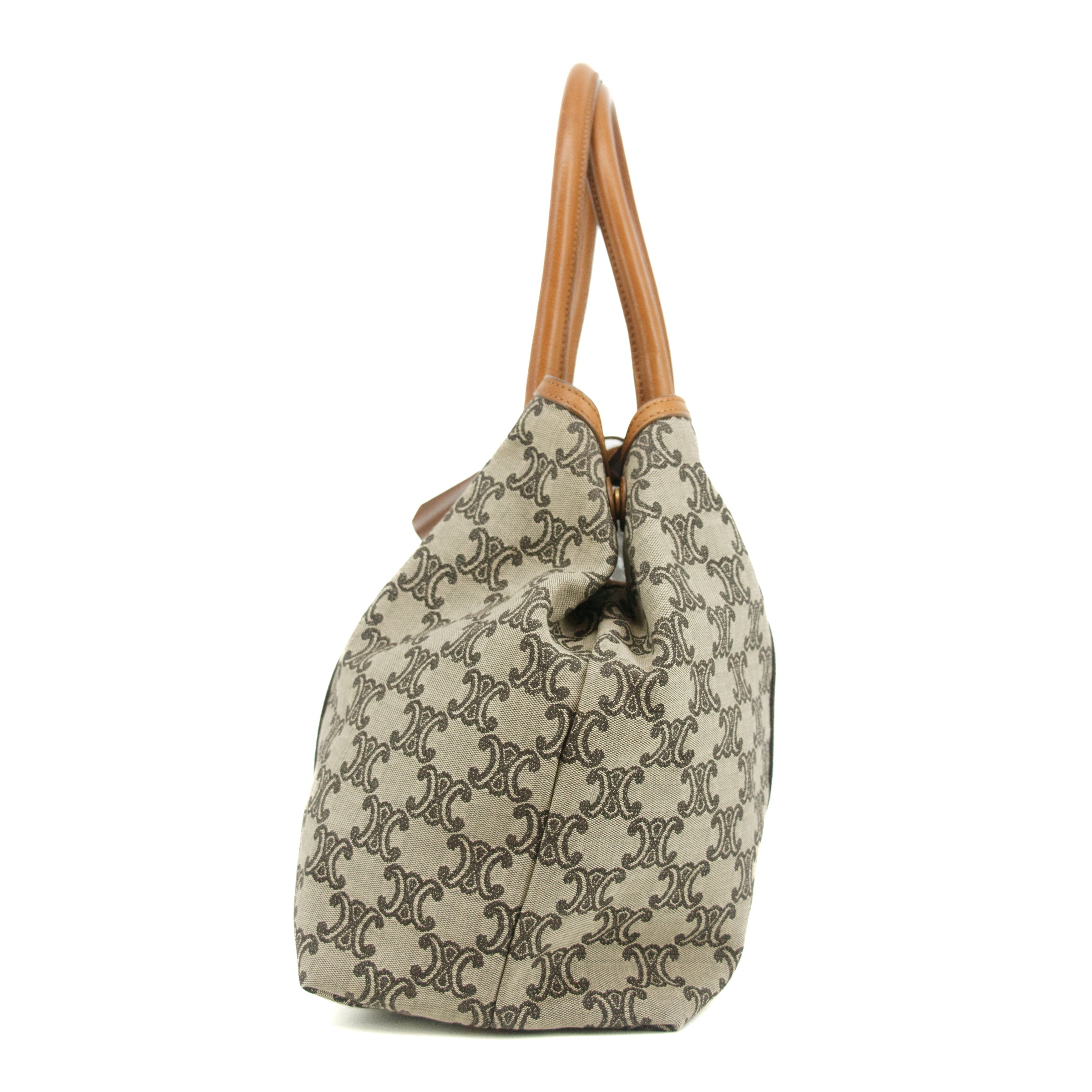 Celine Macadam Canvas x Leather Black Shoulder Bag #3570