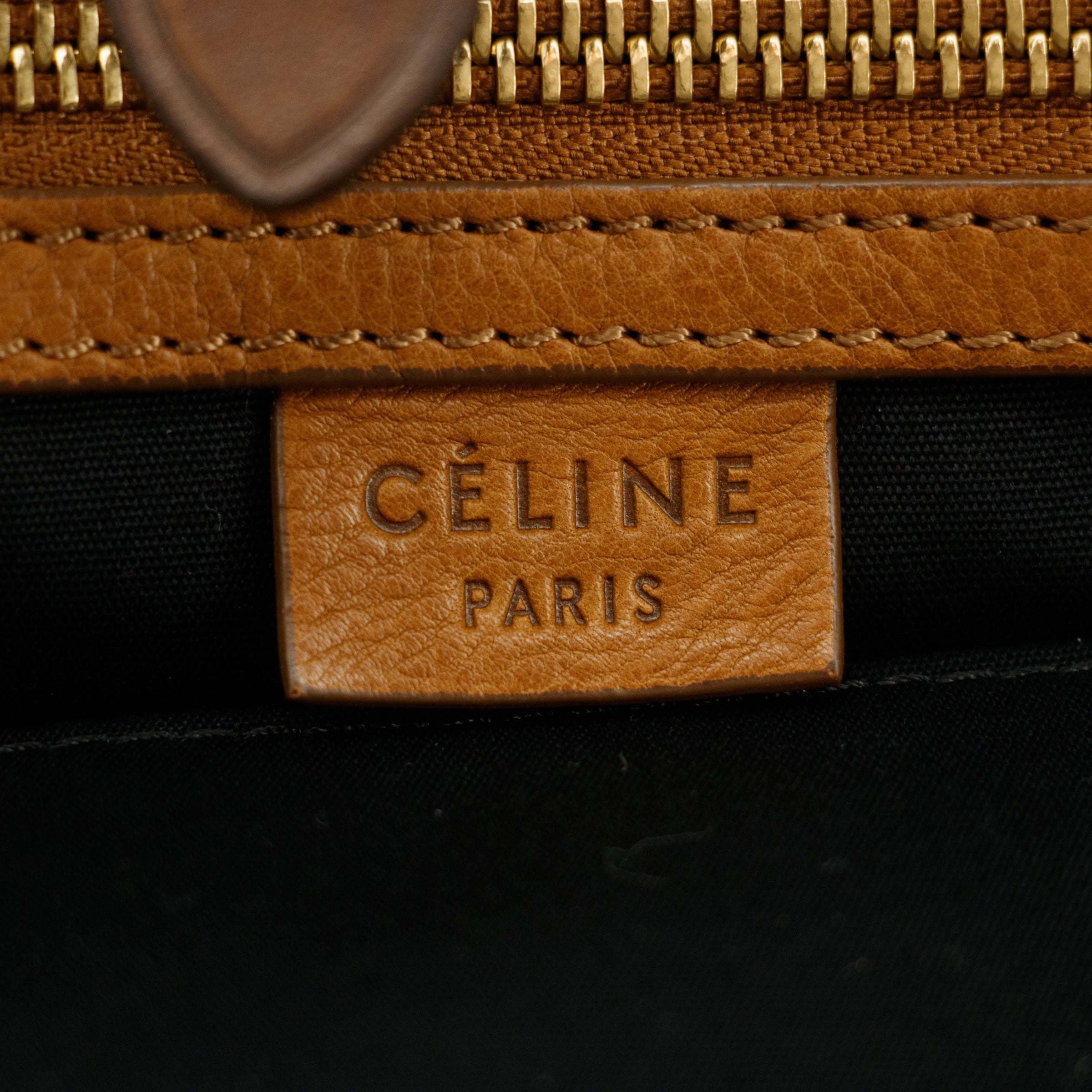 Celine Macadam Canvas x Leather Black Shoulder Bag #3570