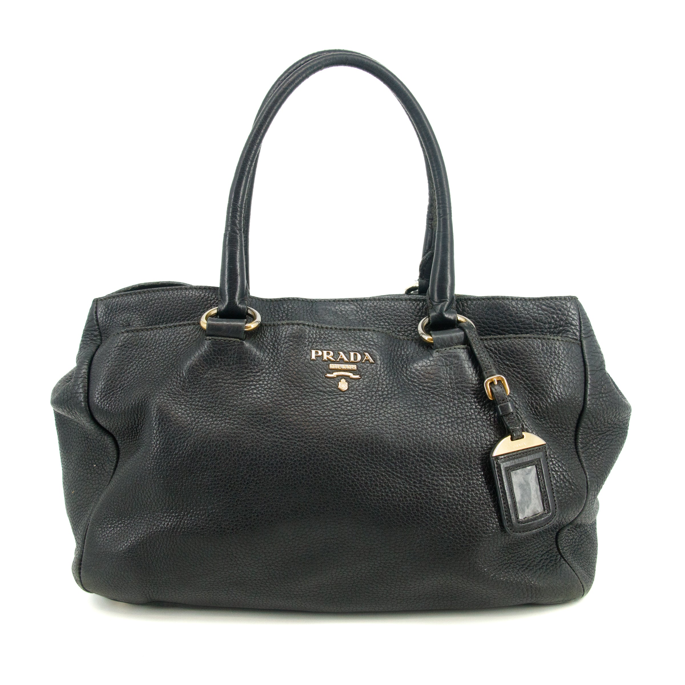 Prada Vitello Daino 2Way Black Shoulder Bag #3572