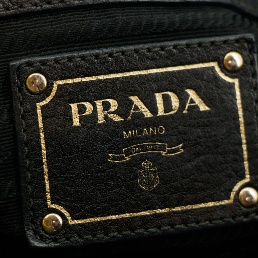 Prada Vitello Daino 2Way Black Shoulder Bag #3572