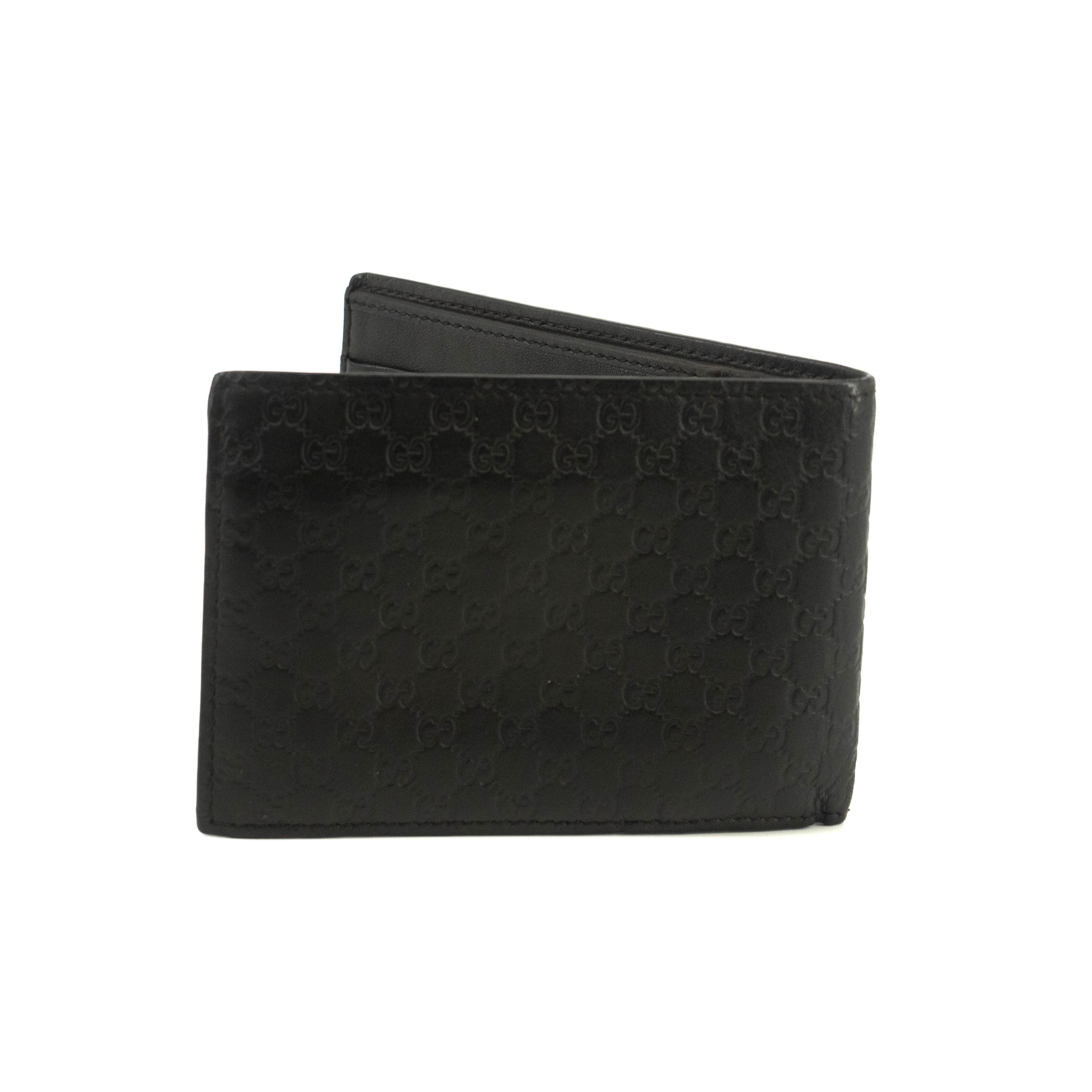 Gucci Sima GG Black Leather Mens Bifold Wallet #3582