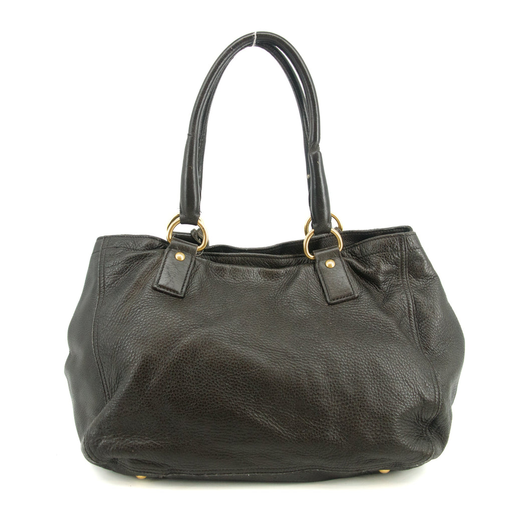 Prada Vitello Daino Black Leather 2Way Shoulder Bag #3598