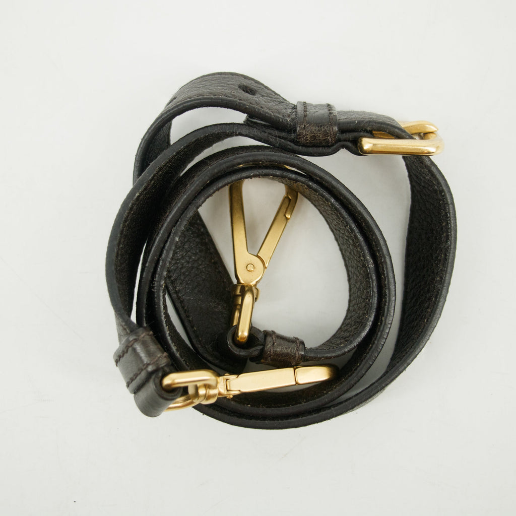 Prada Vitello Daino Black Leather 2Way Shoulder Bag #3598