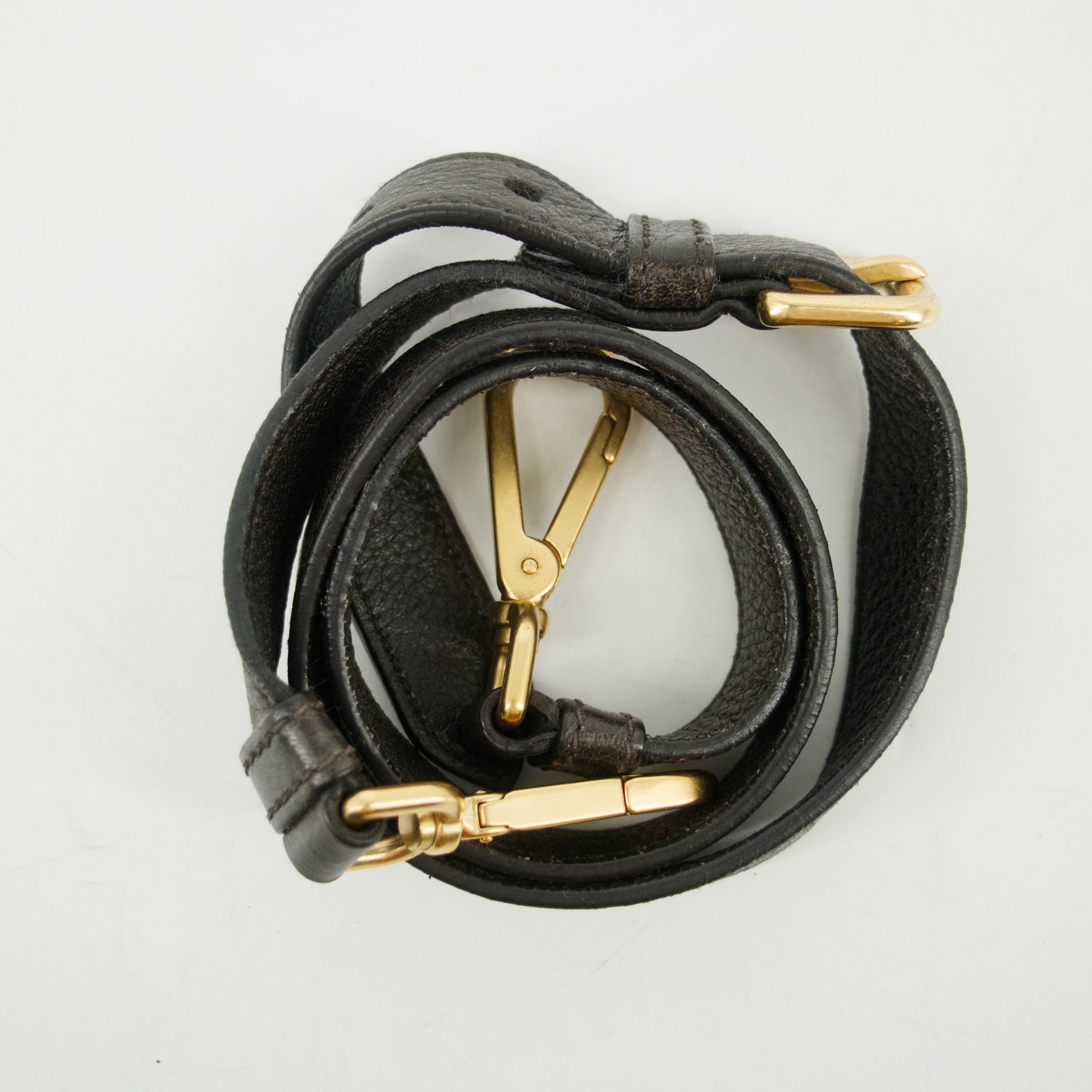 Prada Vitello Daino Black Leather 2Way Shoulder Bag #3598