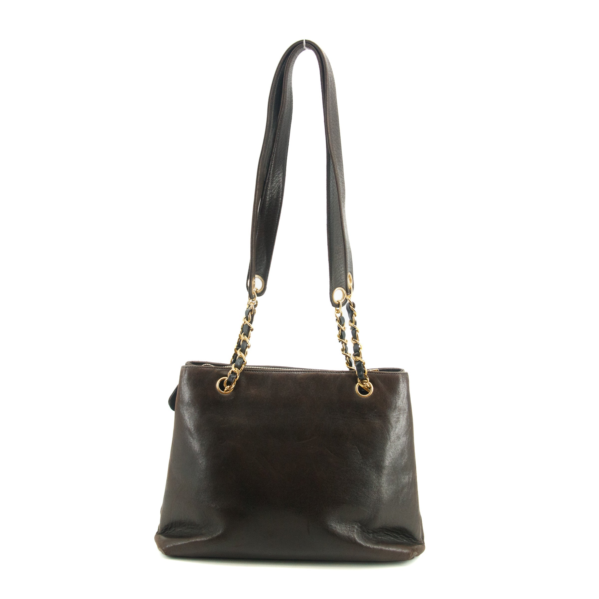 Chanel Lambskin Brown CC Coco Mark Shoulder Bag #3629