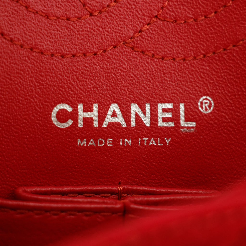 Chanel Cotton Red 2.55 East West Quilted Shoulder Bag #3635