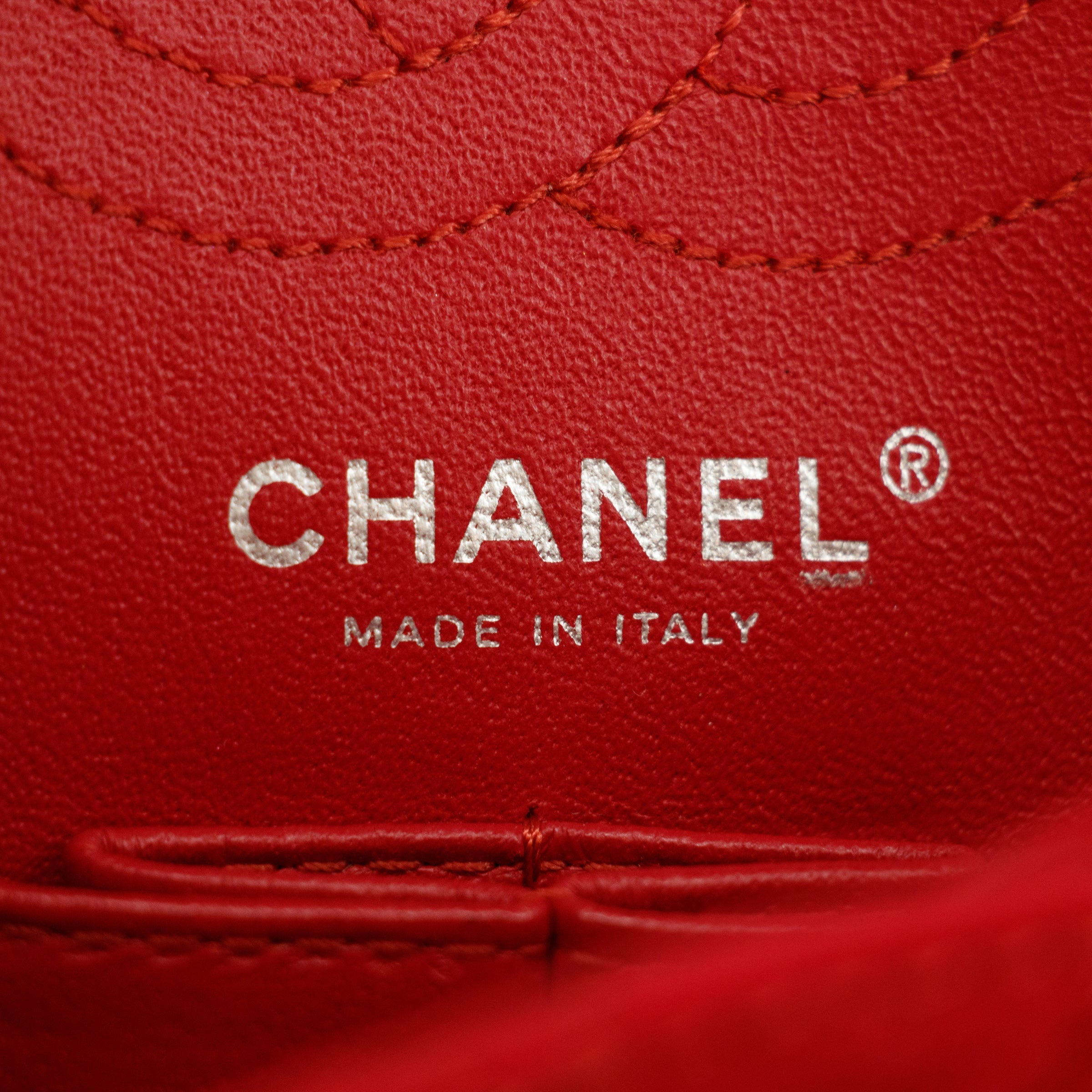 Chanel Cotton Red 2.55 East West Quilted Shoulder Bag #3635