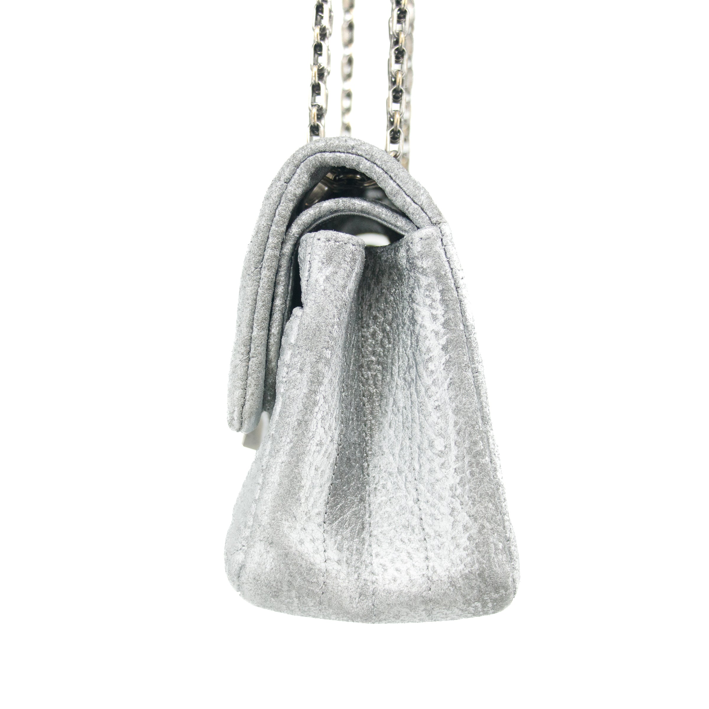 Chanel Metallic Aged Calfskin Double Flap Shoulder Bag #3639