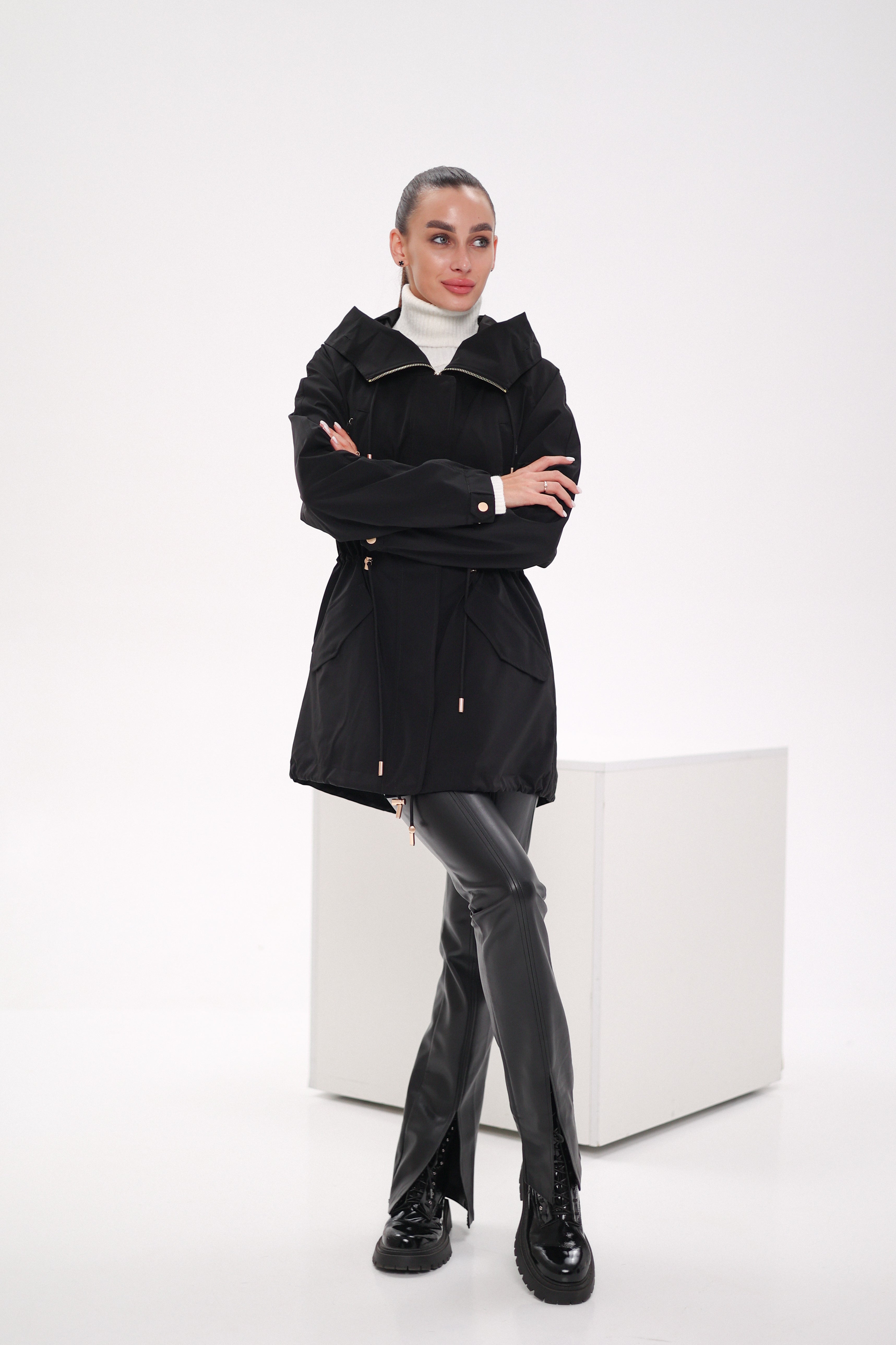 Genuine Scandinavian Mink Fur Parka with Rabbit Fur Insulation