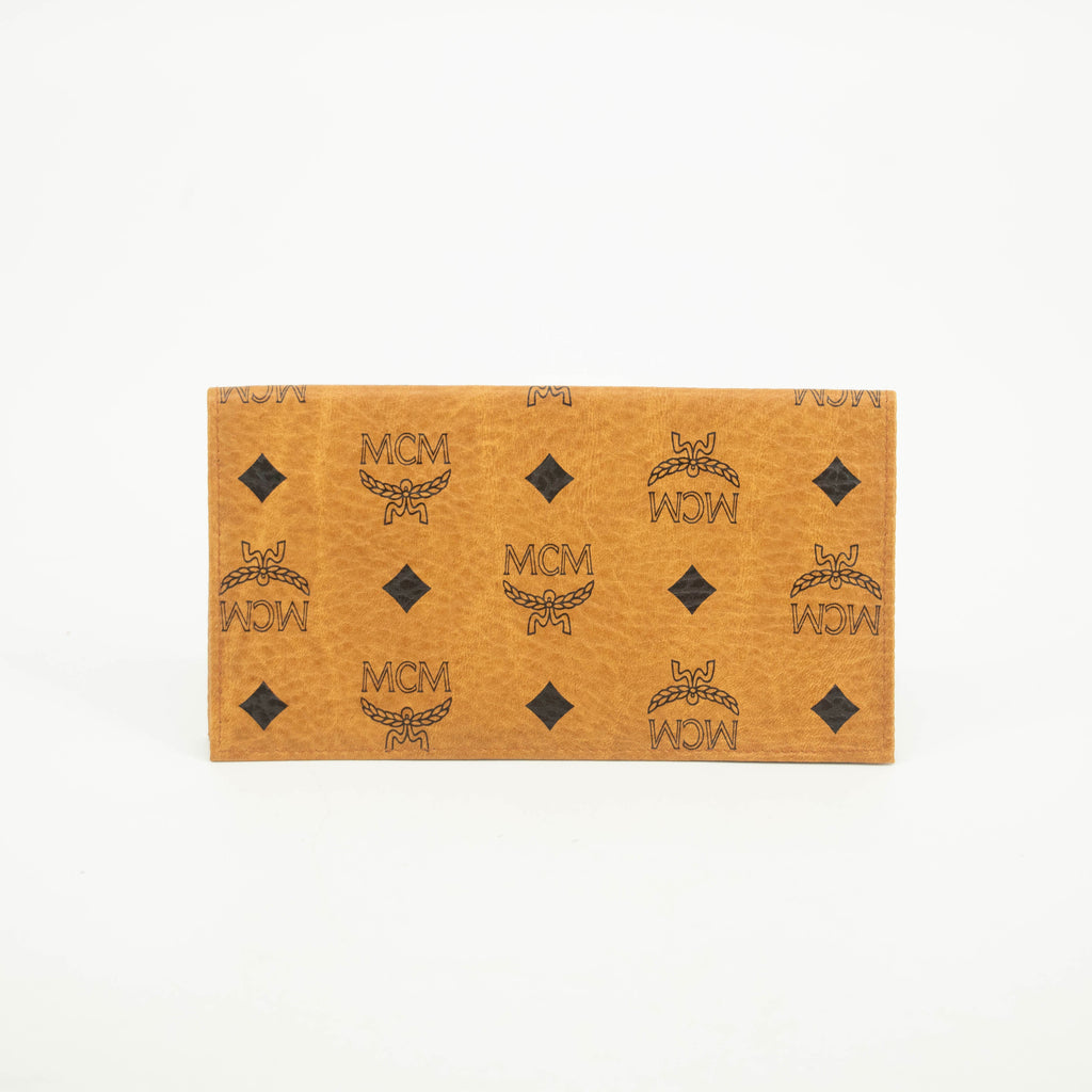 MCM Brown Leather Long Bifold Wallet #3692