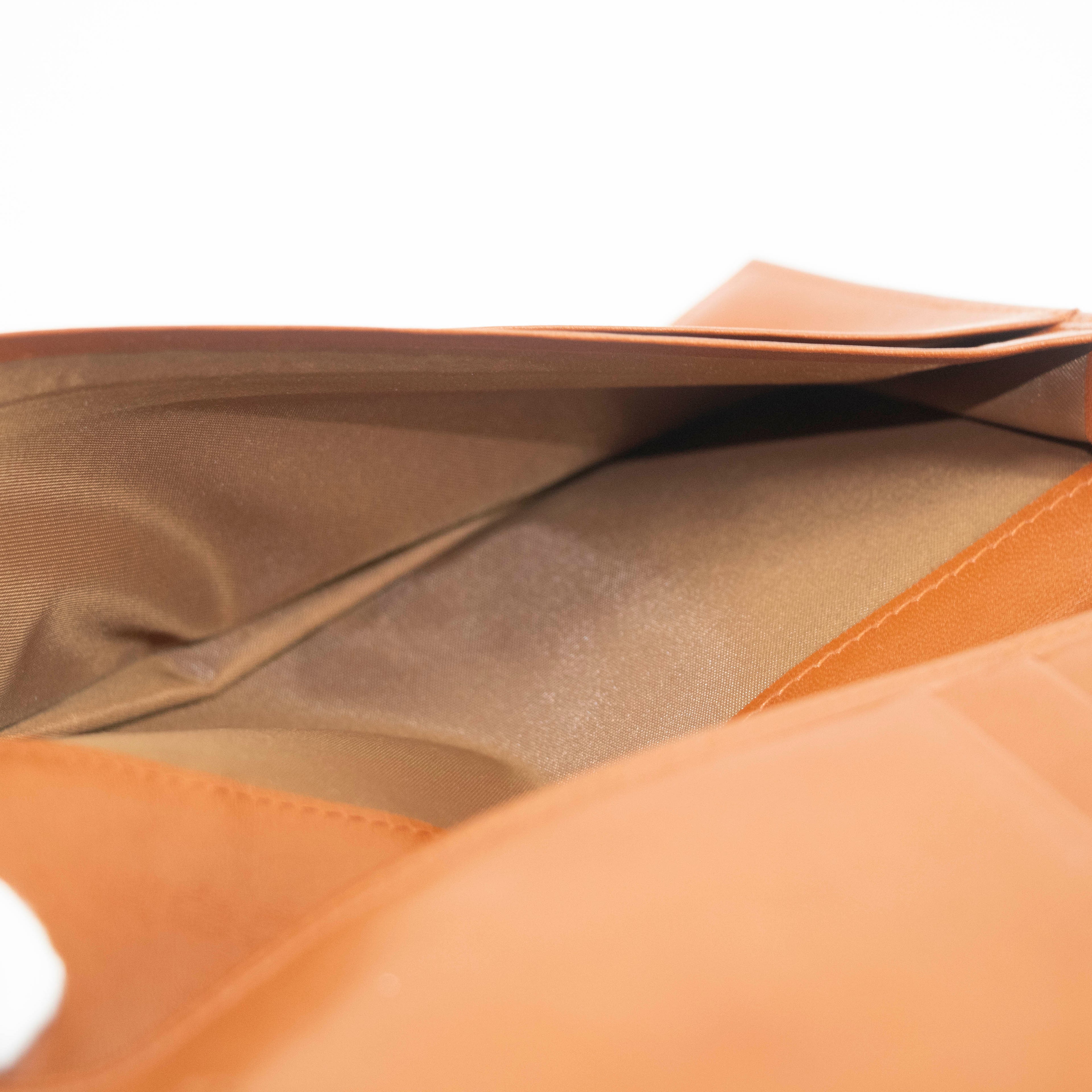 MCM Brown Leather Long Bifold Wallet #3692