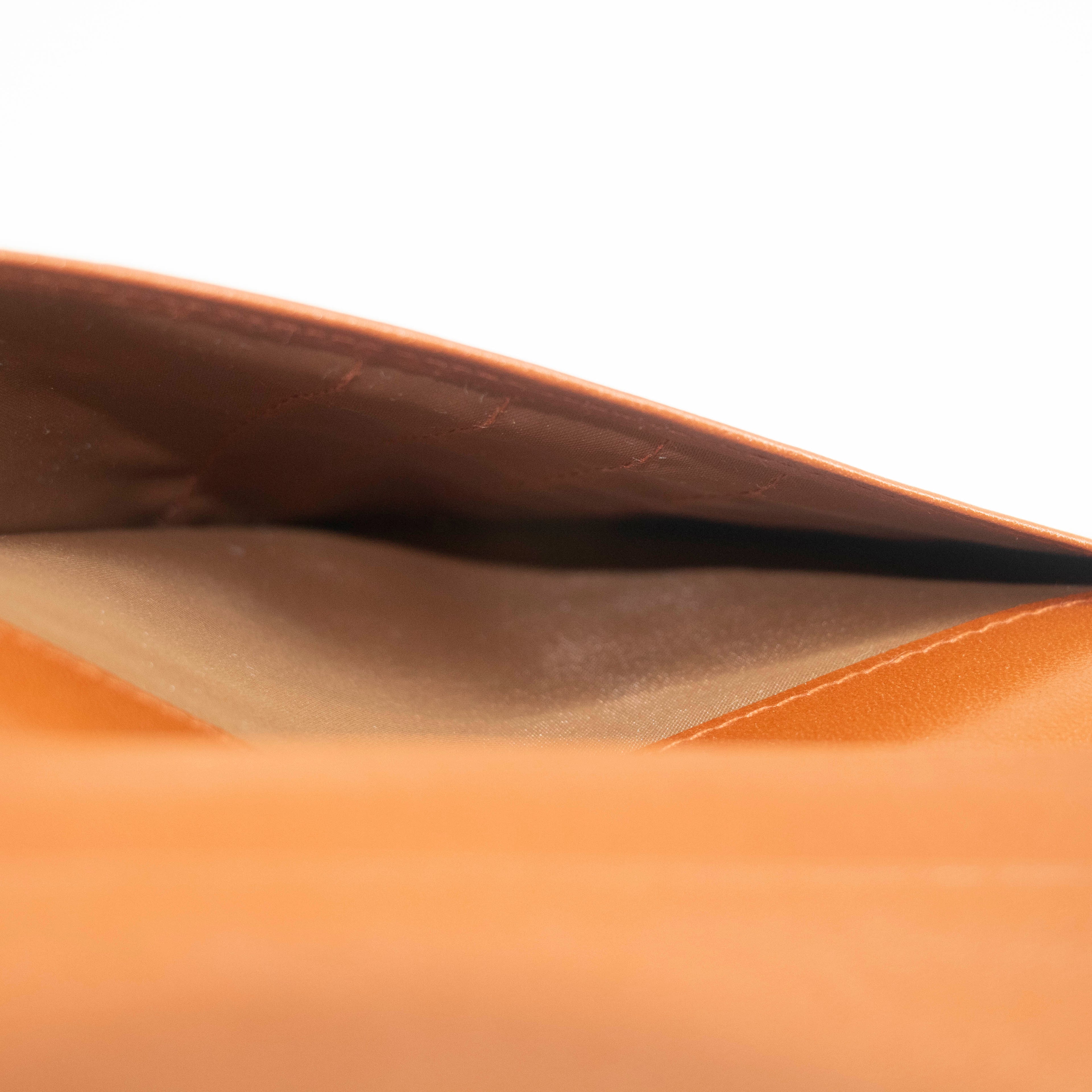 MCM Brown Leather Long Bifold Wallet #3692