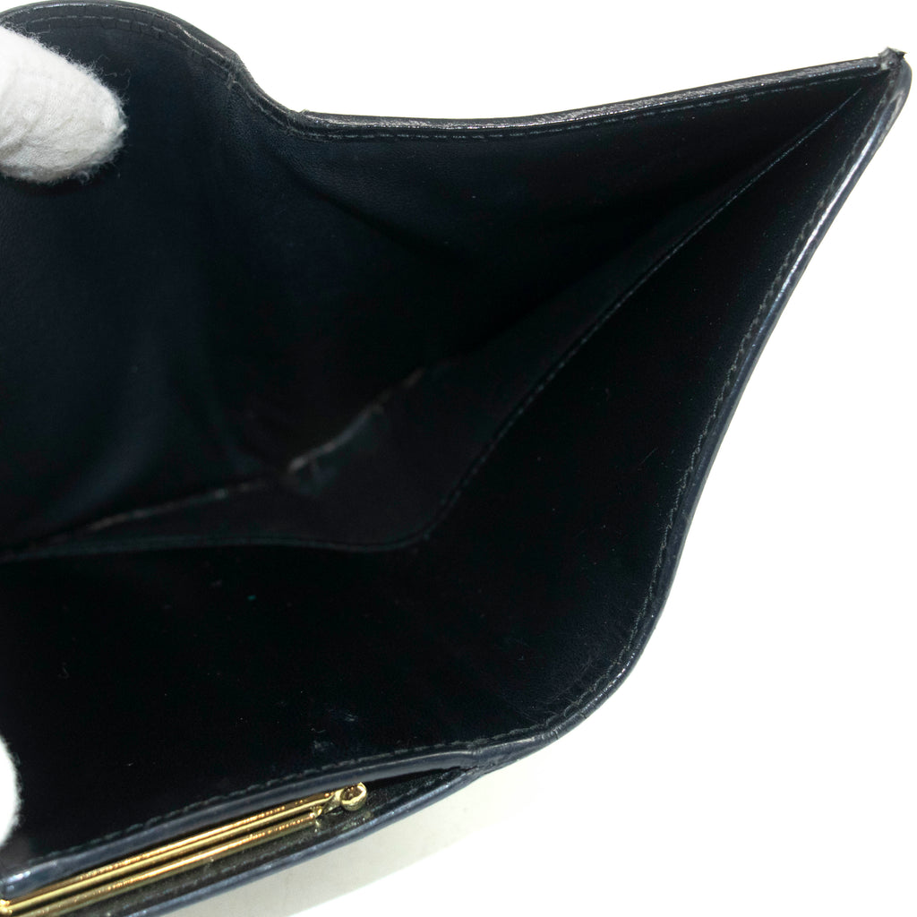Celine Macadam Black PVC Compact Wallet #3704