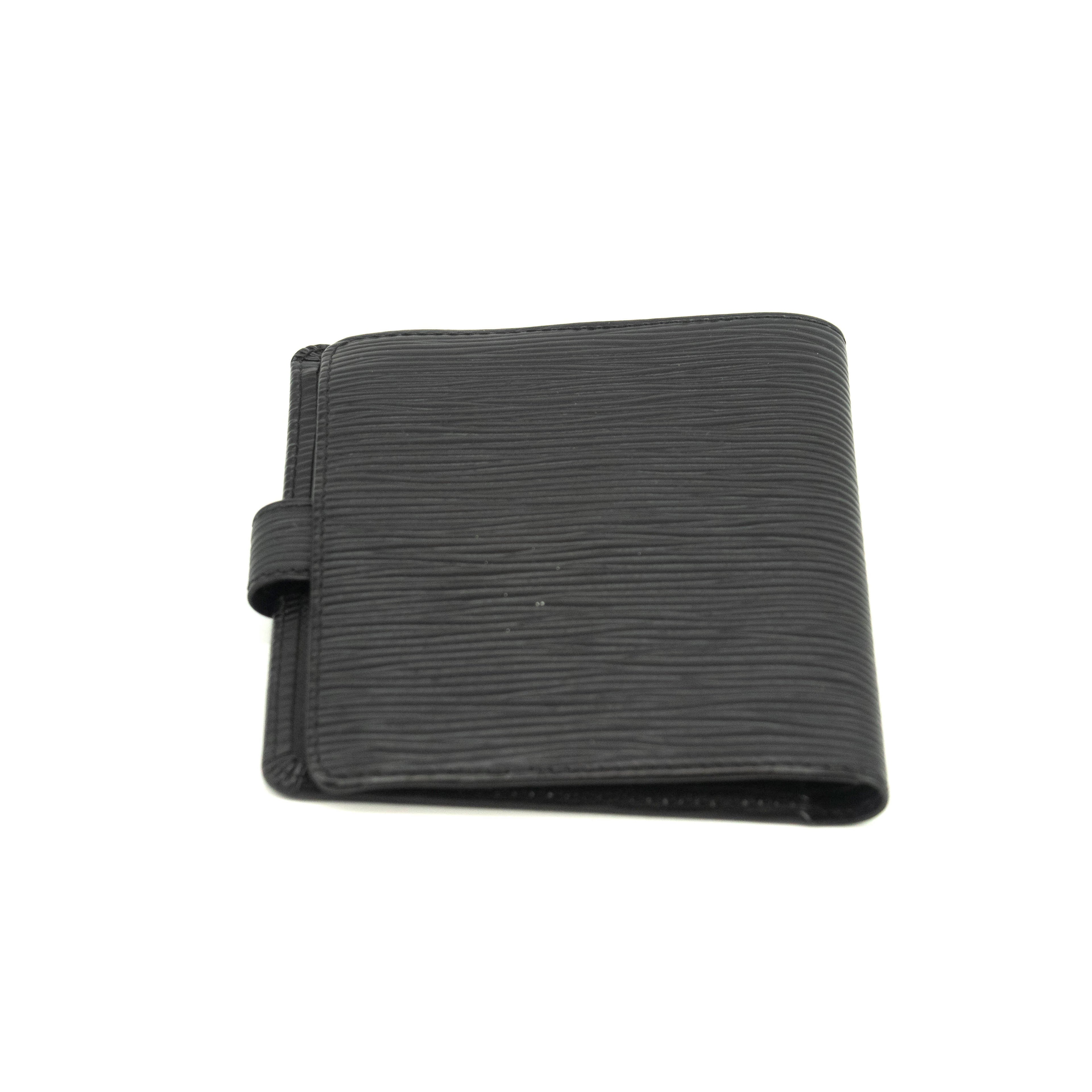 Louis Vuitton Black Epi Leather Bifold Wallet #3712