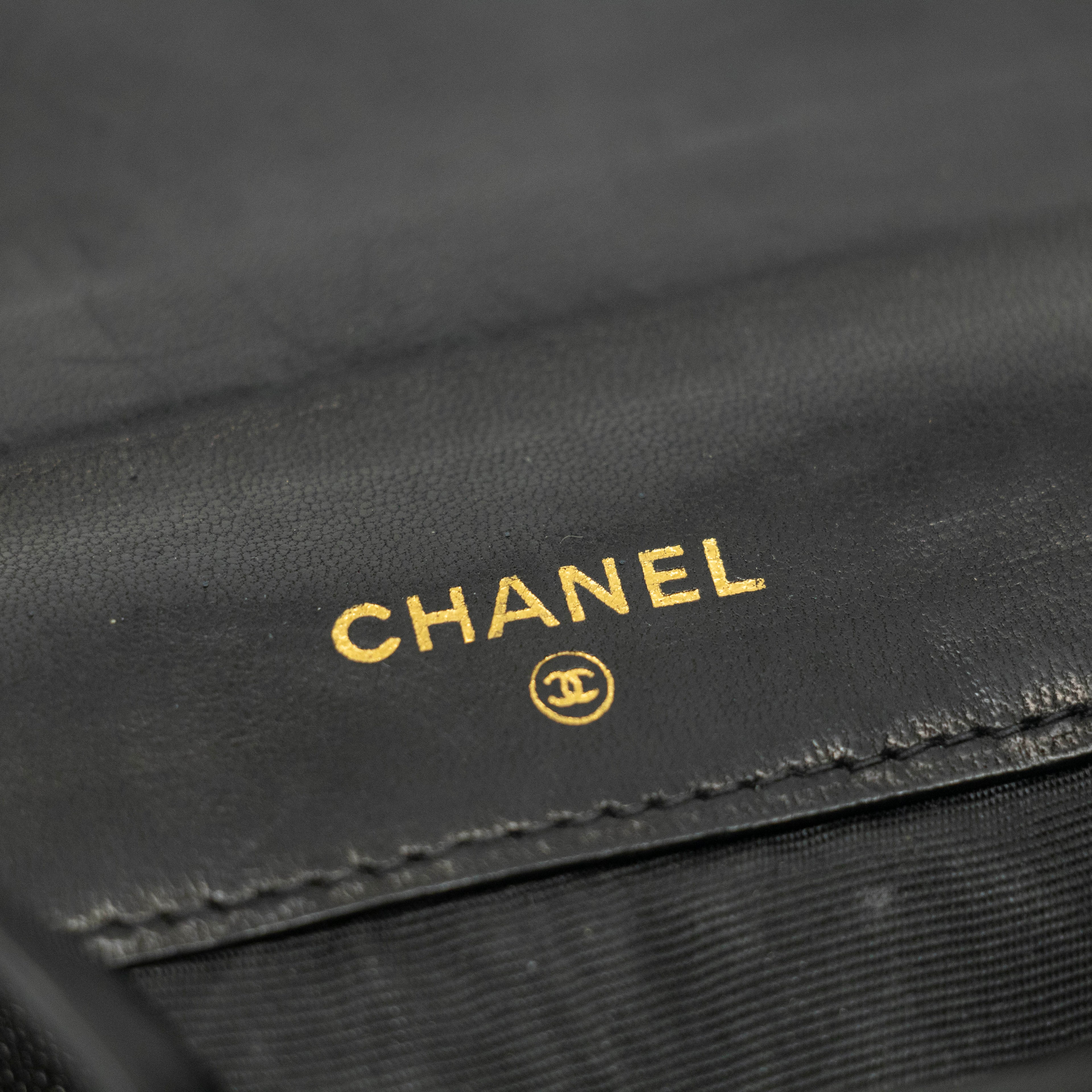 Chanel Lambskin Black Compact Case #3721