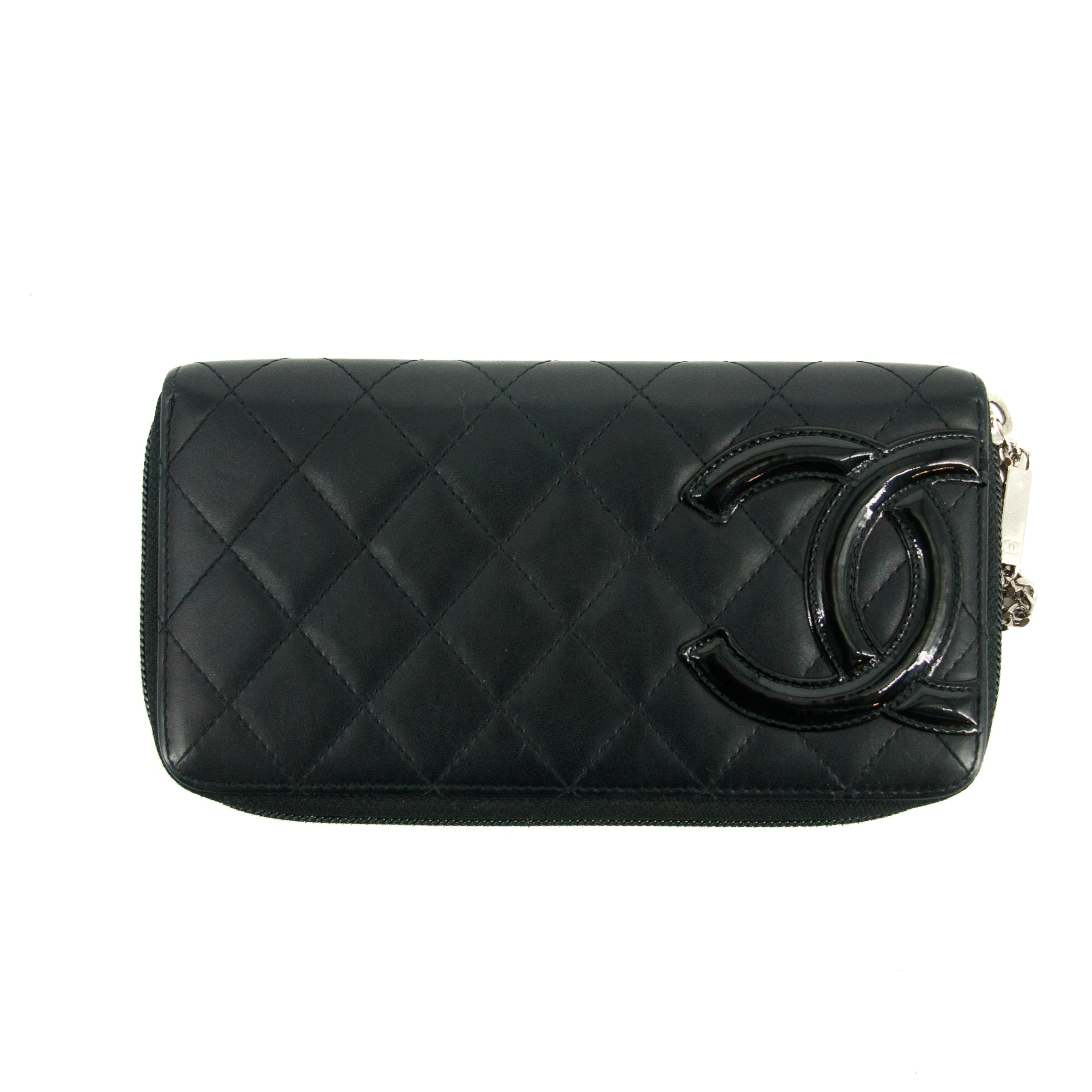Chanel Cambon CC Black Zip Around Wallet 14 Series #3731