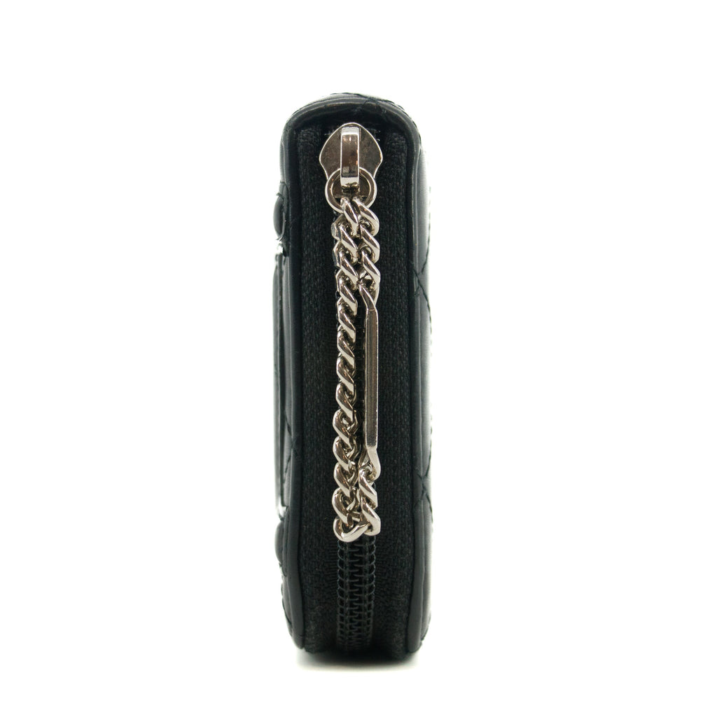 Chanel Cambon CC Black Zip Around Wallet 14 Series #3731