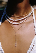 West Coast Pearl Drop Lariat