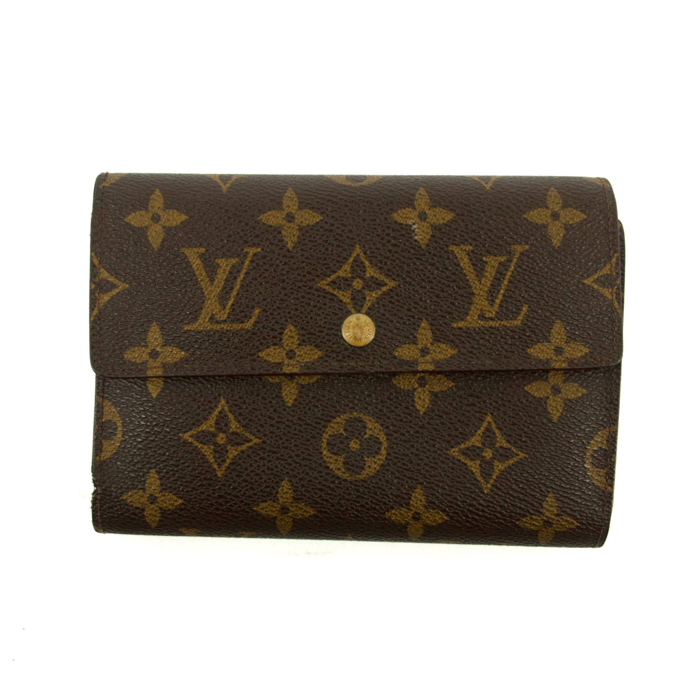 Louis Vuitton Monogram Canvas Porte Tresor Trifold Wallet #3809