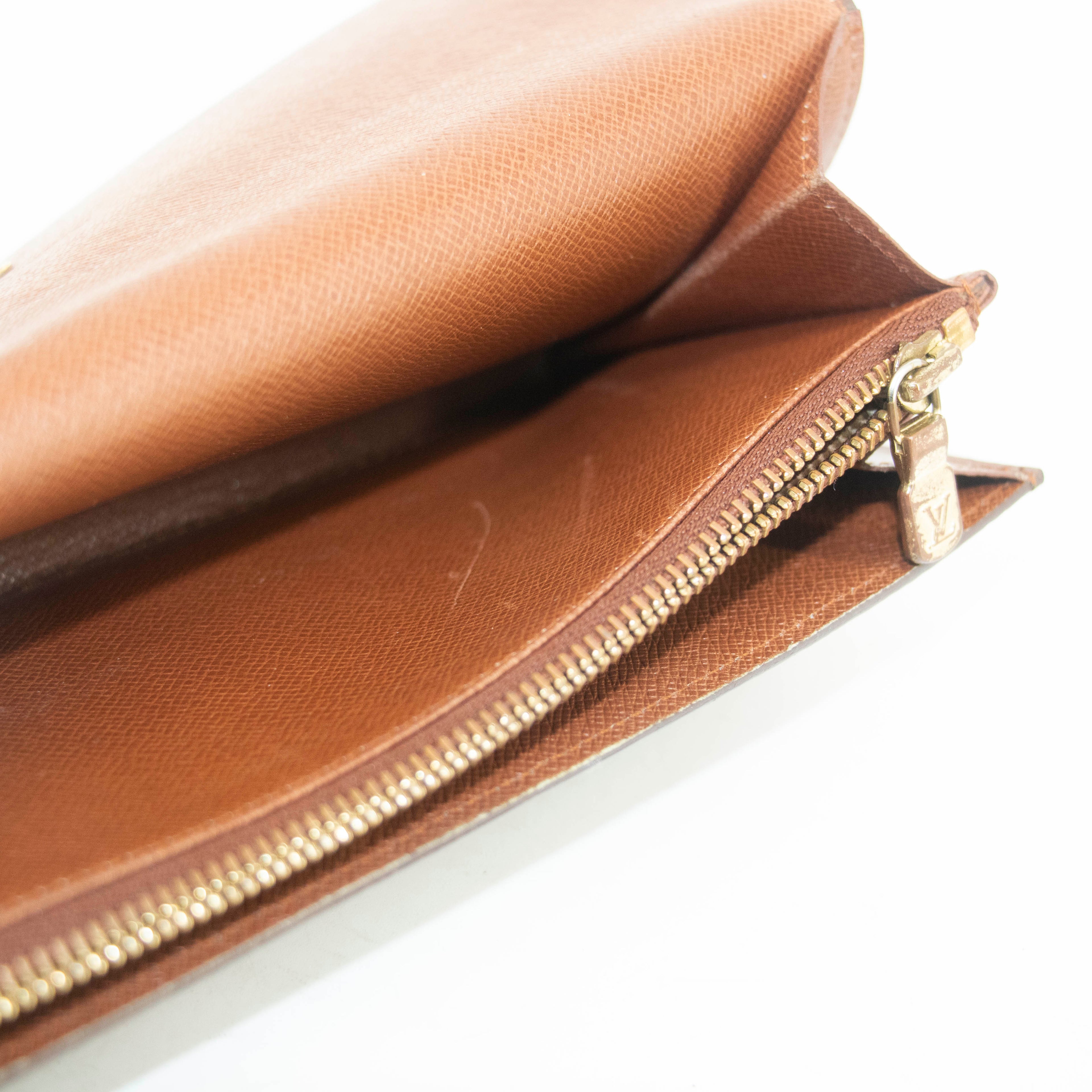 Louis Vuitton Monogram Canvas Sarah Long Wallet #3905