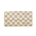 Louis Vuitton Damier Azur White Sarah Long Wallet #3910