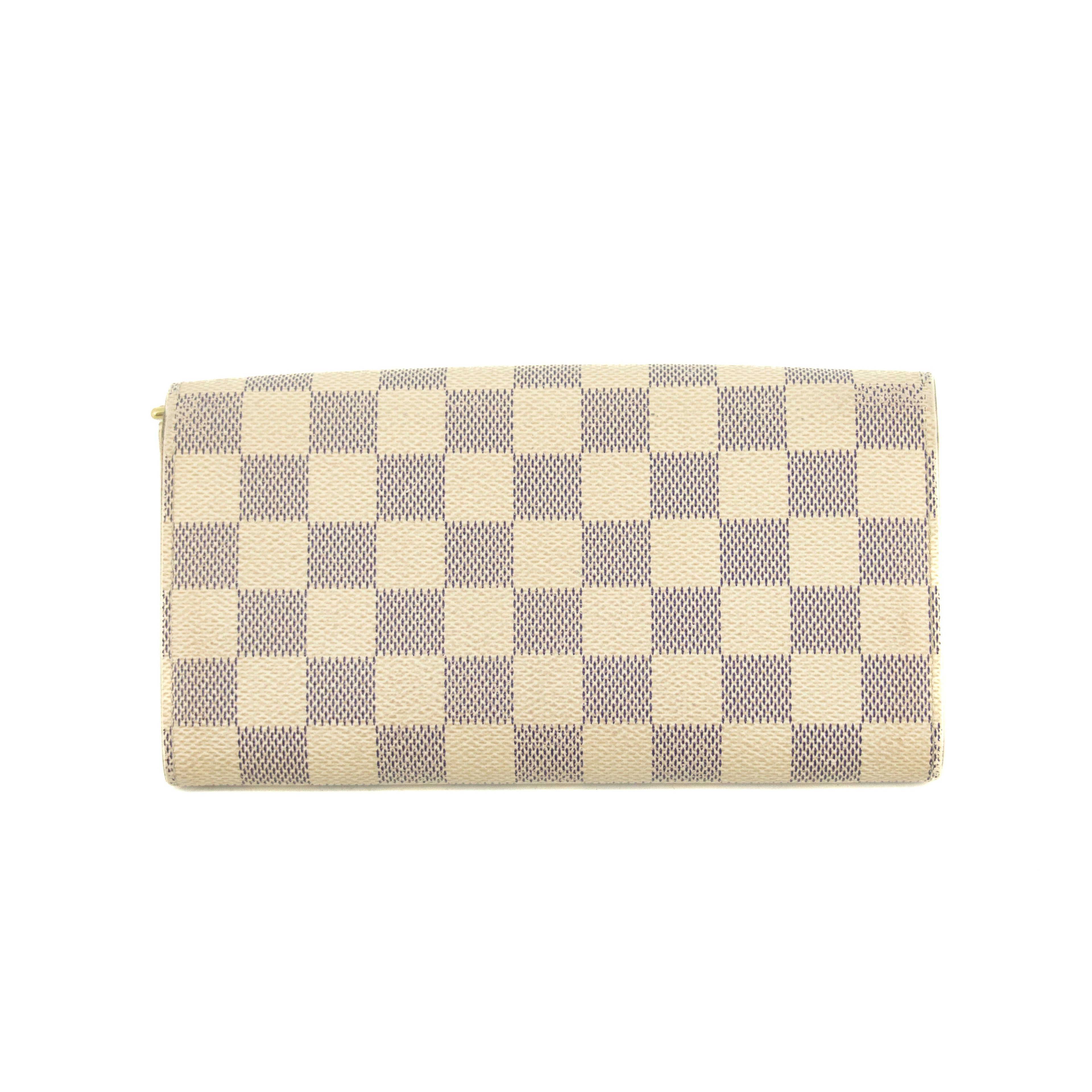 Louis Vuitton Damier Azur White Sarah Long Wallet #3910