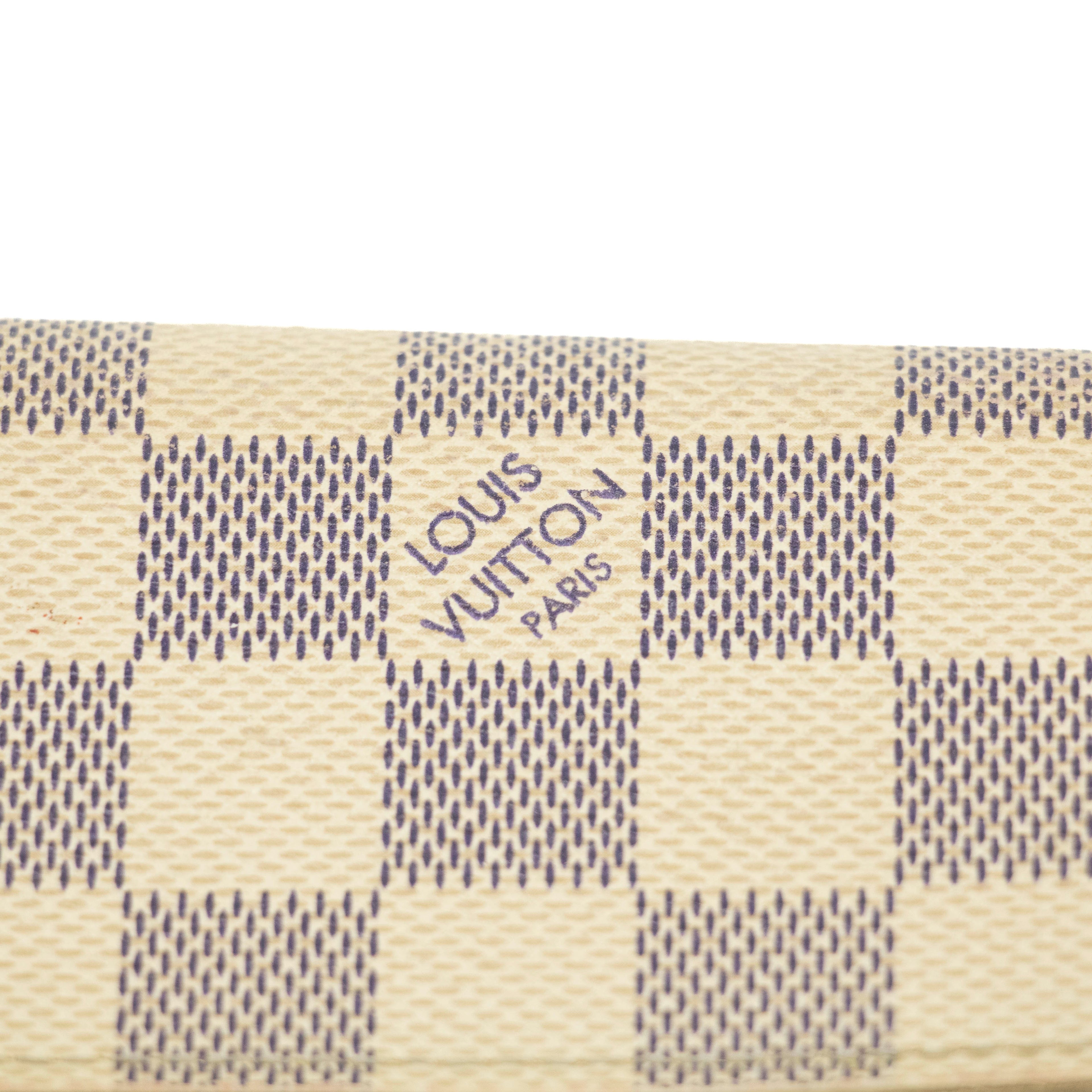 Louis Vuitton Damier Azur White Sarah Long Wallet #3910
