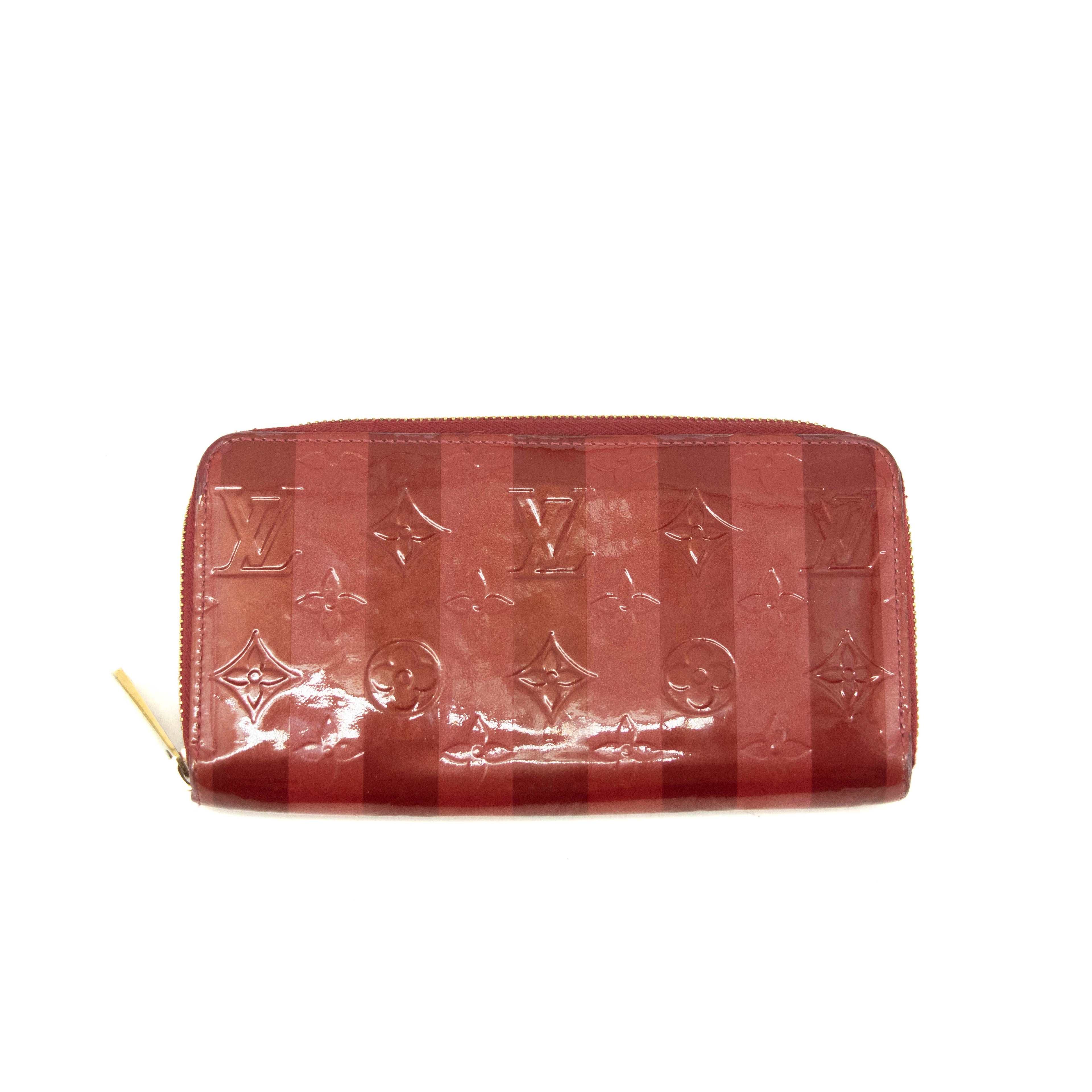 Louis Vuitton Rayures Vernis Zippy Long Wallet #3927