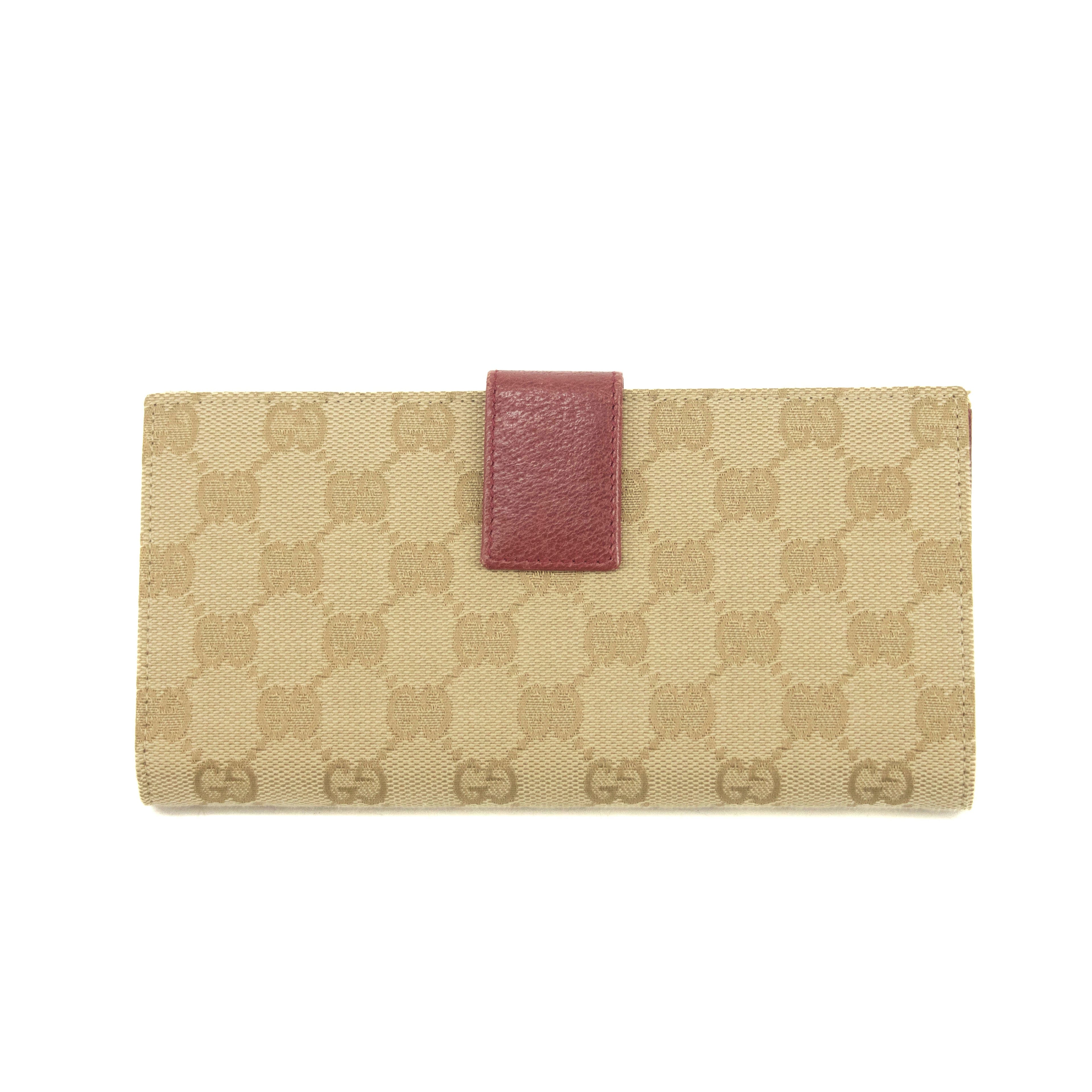 Gucci GG Beige Canvas Long Wallet #3932