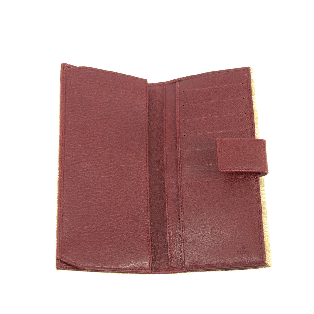 Gucci GG Beige Canvas Long Wallet #3932