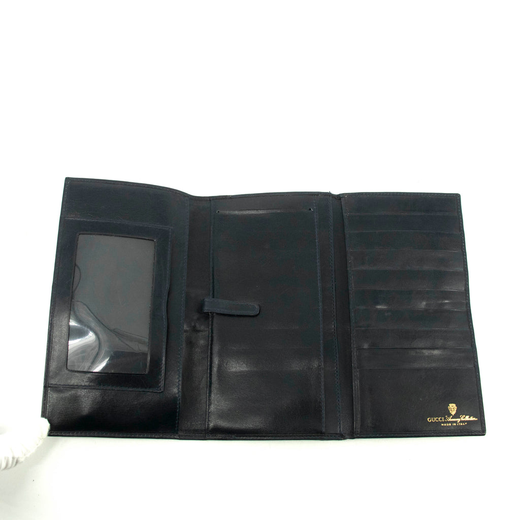 Gucci Canvas Coded Blue Ophidia Long Wallet #3947