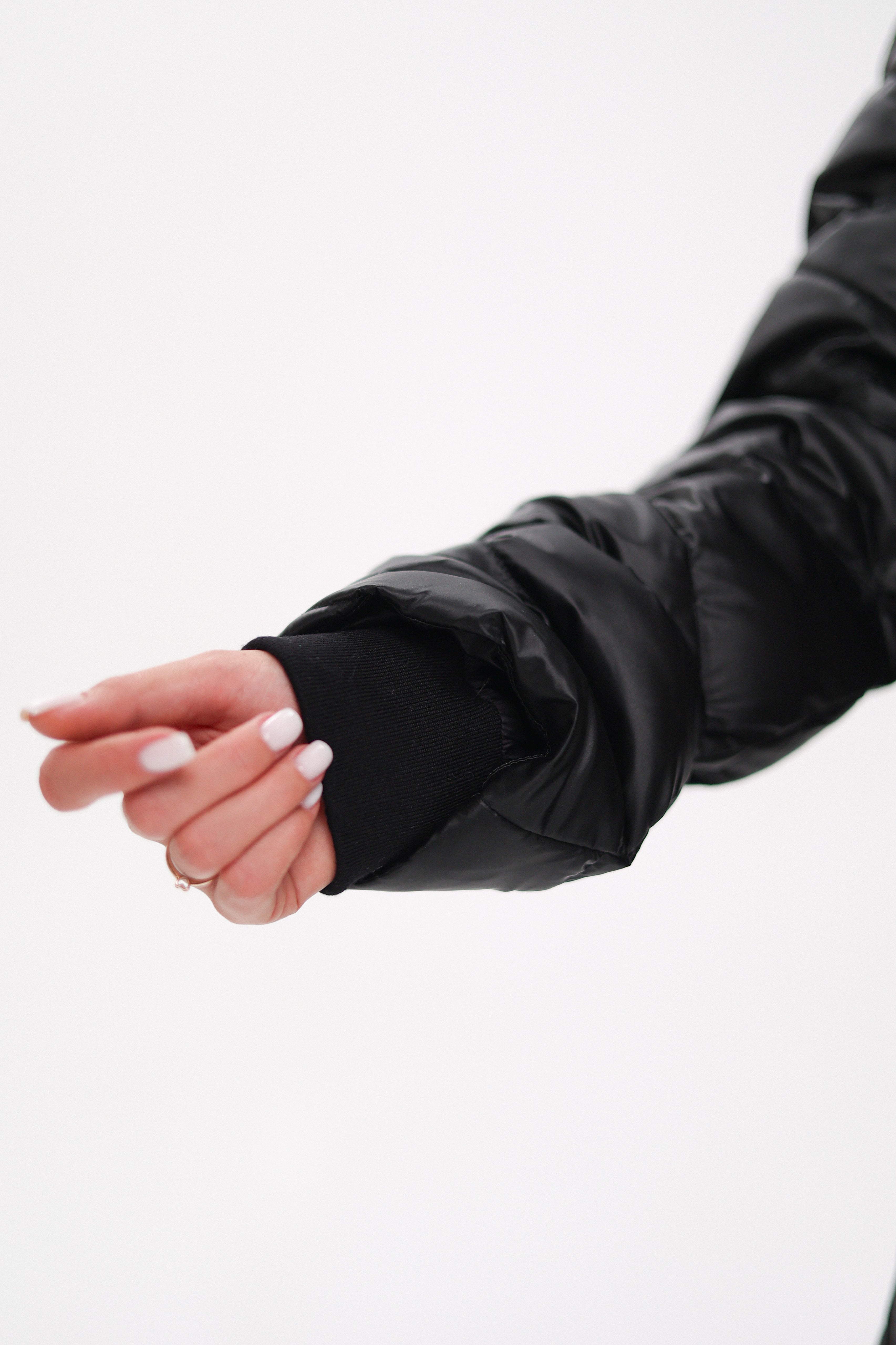 Genuine Mink Fur Trim Down Coat