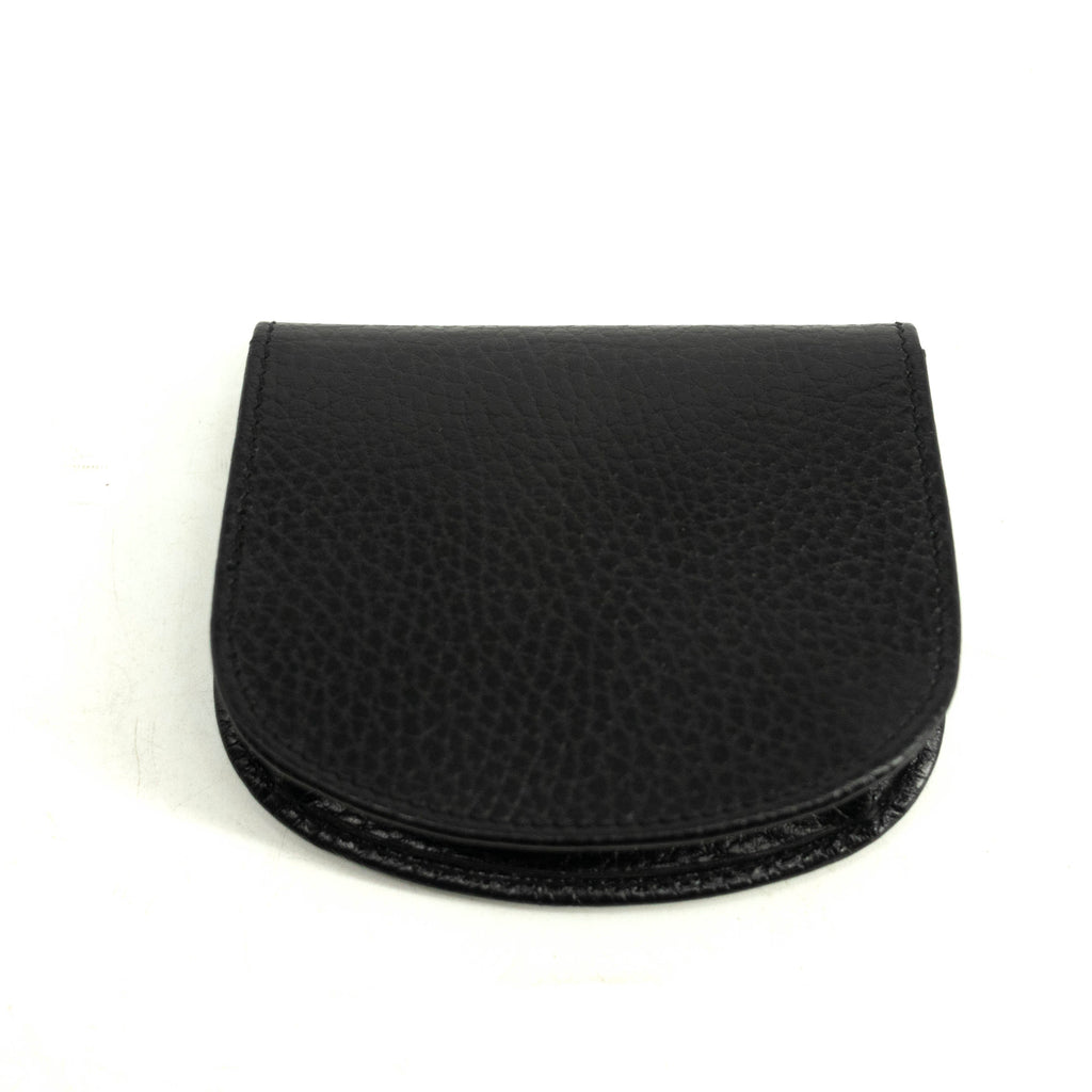 Black Bally Leather Coin Case #3964