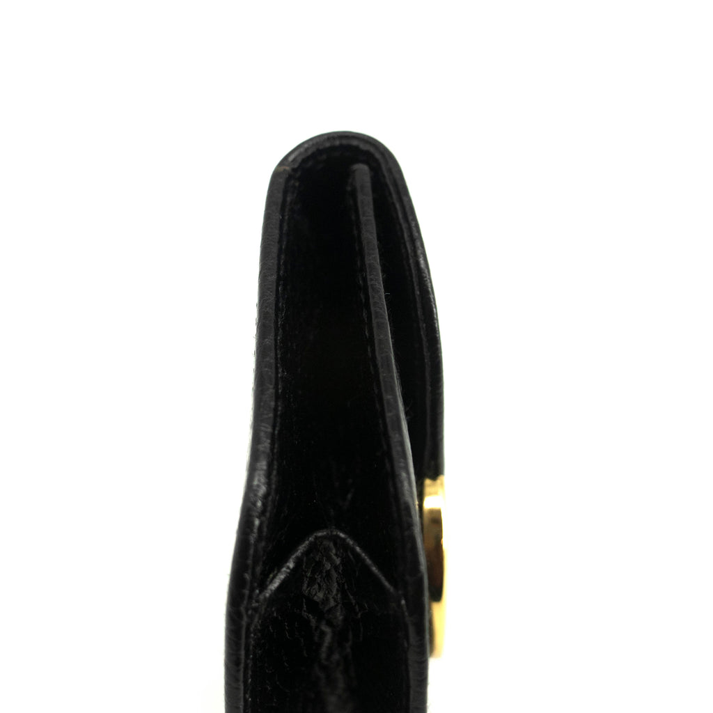 Black Bally Leather Coin Case #3964