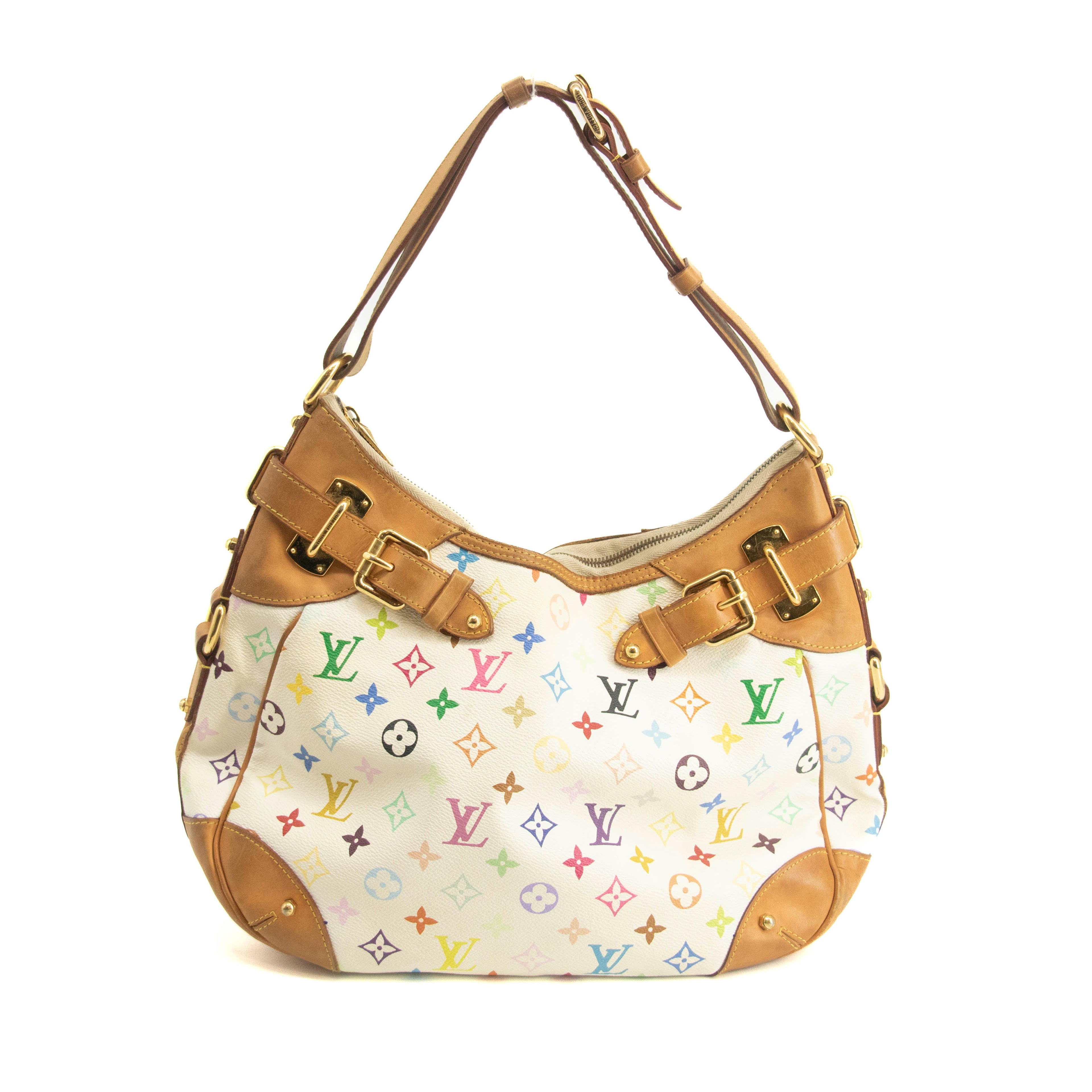 Louis Vuitton Multicolor Canvas White Greta Shoulder Bag  #3986