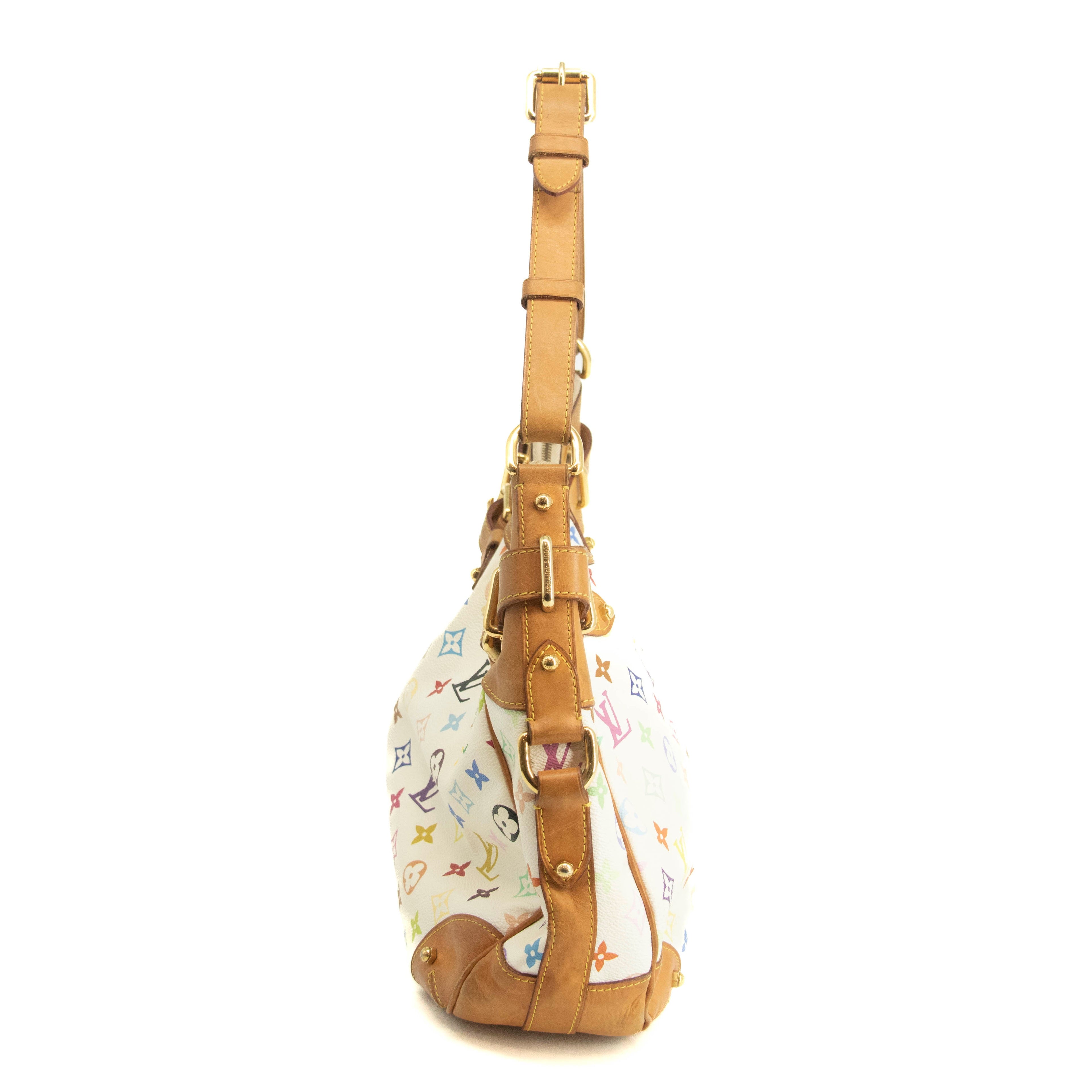 Louis Vuitton Multicolor Canvas White Greta Shoulder Bag  #3986