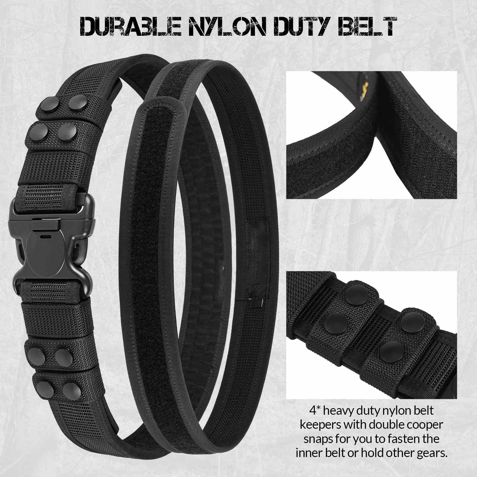 Duty Belt 2'' Police Belts with Hook Lining